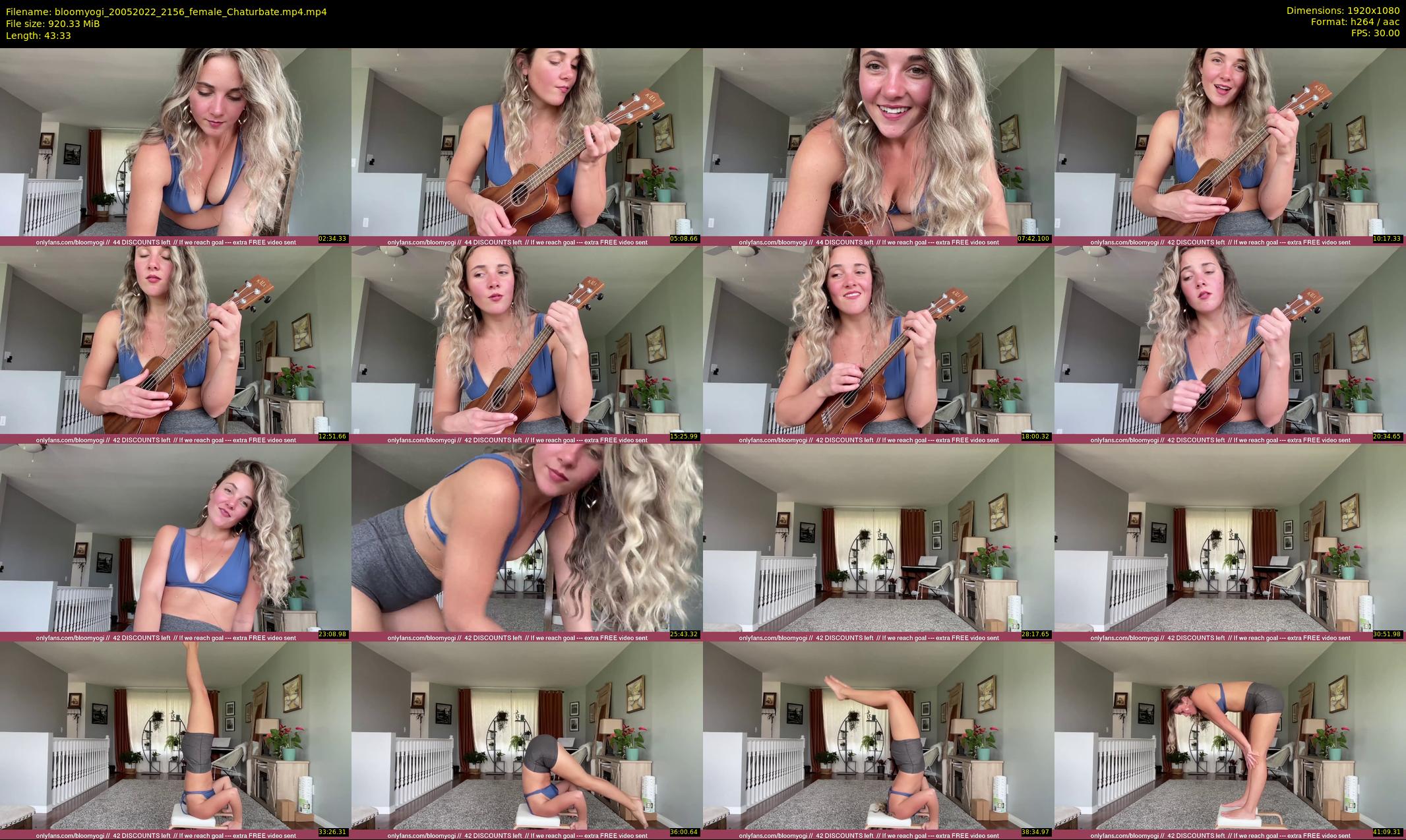 bloomyogi — 44 minute Chaturbate female cam show recording, 1080p, May 20, 2022