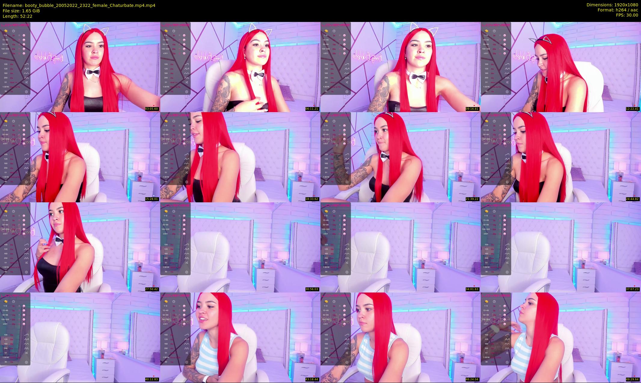 booty_bubble — 53 minute Chaturbate female cam show recording, 1080p, May 20, 2022