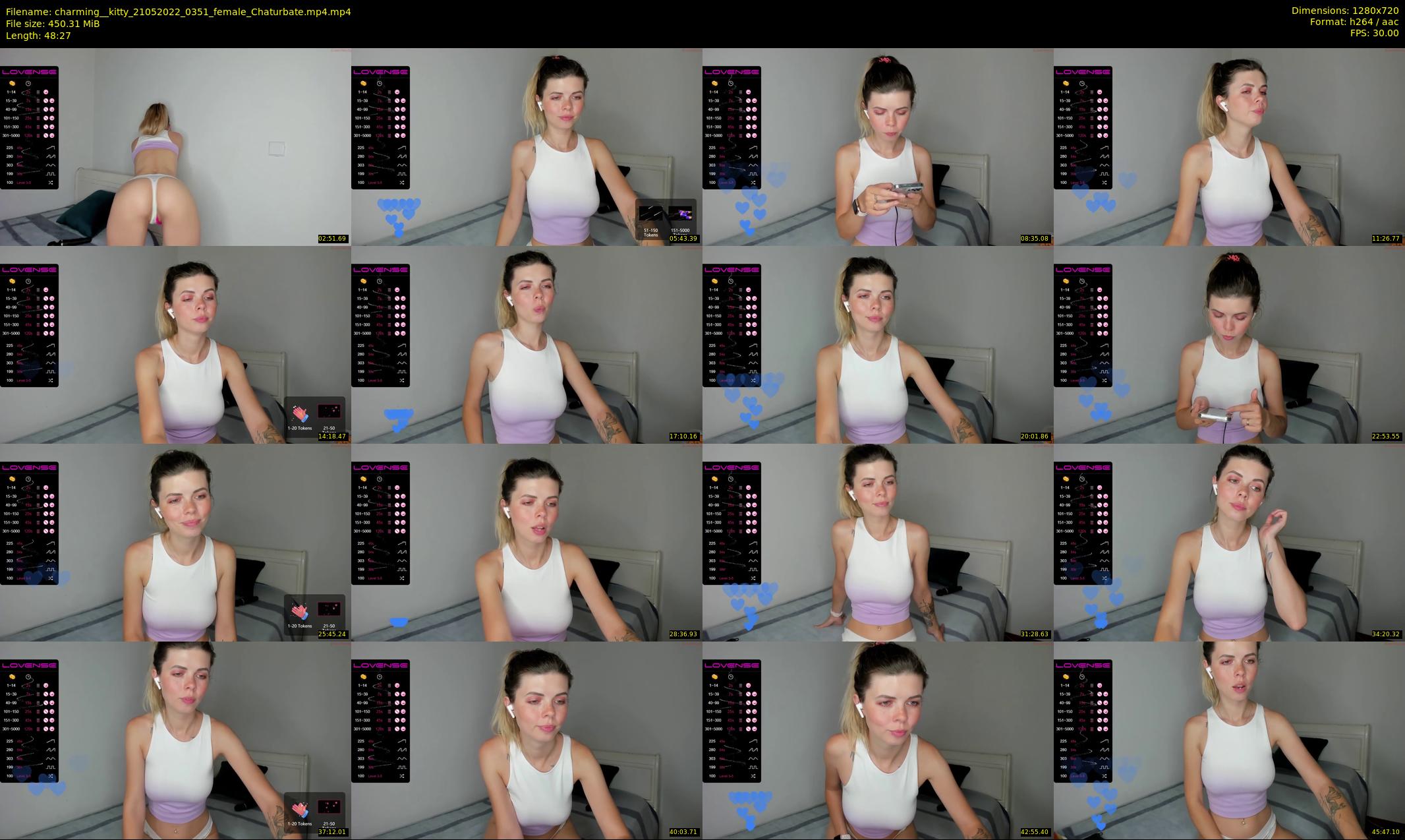 charming__kitty — 49 minute Chaturbate female cam show recording, 720p, May 21, 2022