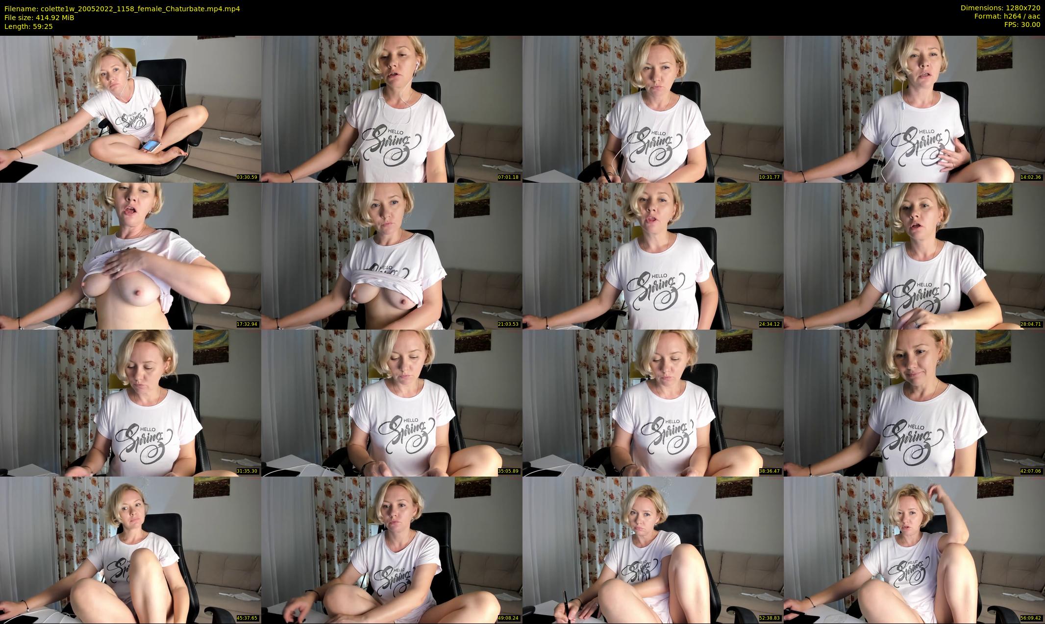colette1w — 60 minute Chaturbate female cam show recording, 720p, May 20, 2022