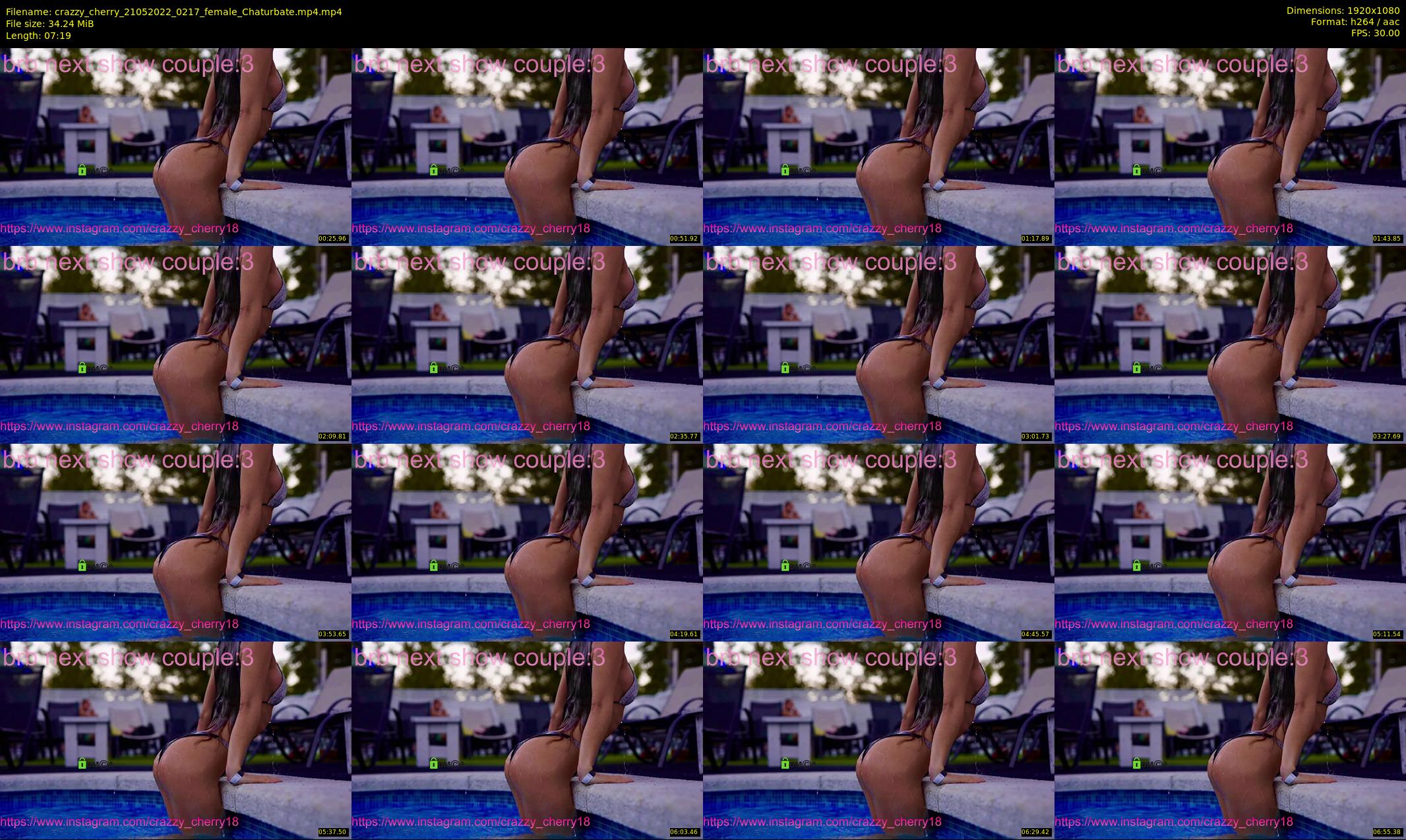 crazzy_cherry — 8 minute Chaturbate female cam show recording, 1080p, May 21, 2022