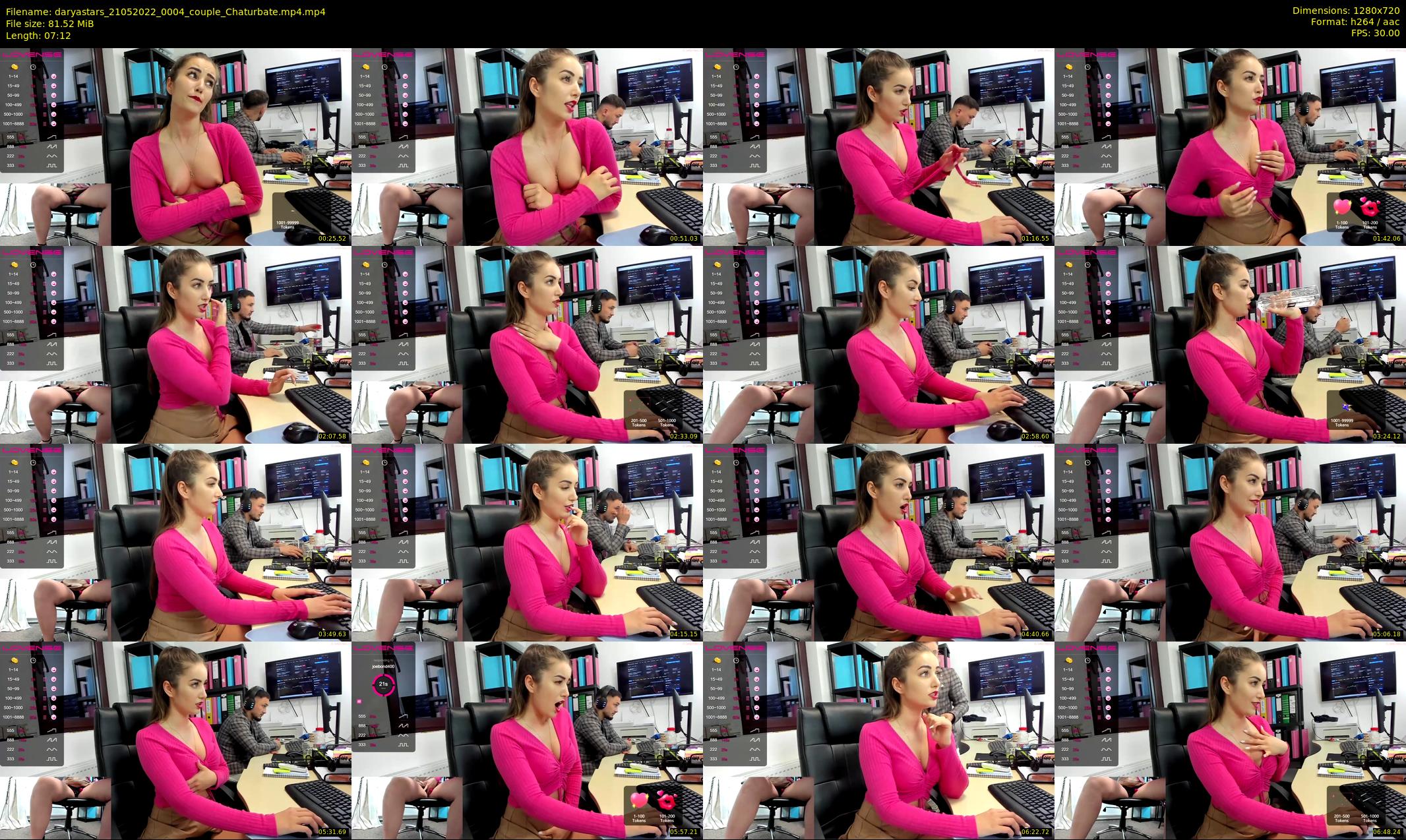 daryastars — 8 minute Chaturbate couple cam show recording, 720p, May 21, 2022