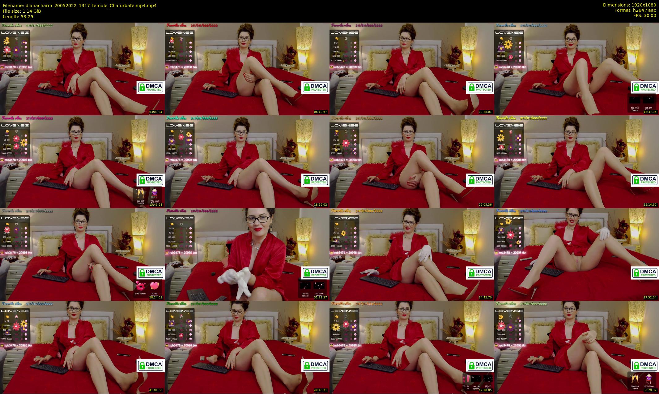 dianacharm — 54 minute Chaturbate female cam show recording, 1080p, May 20, 2022