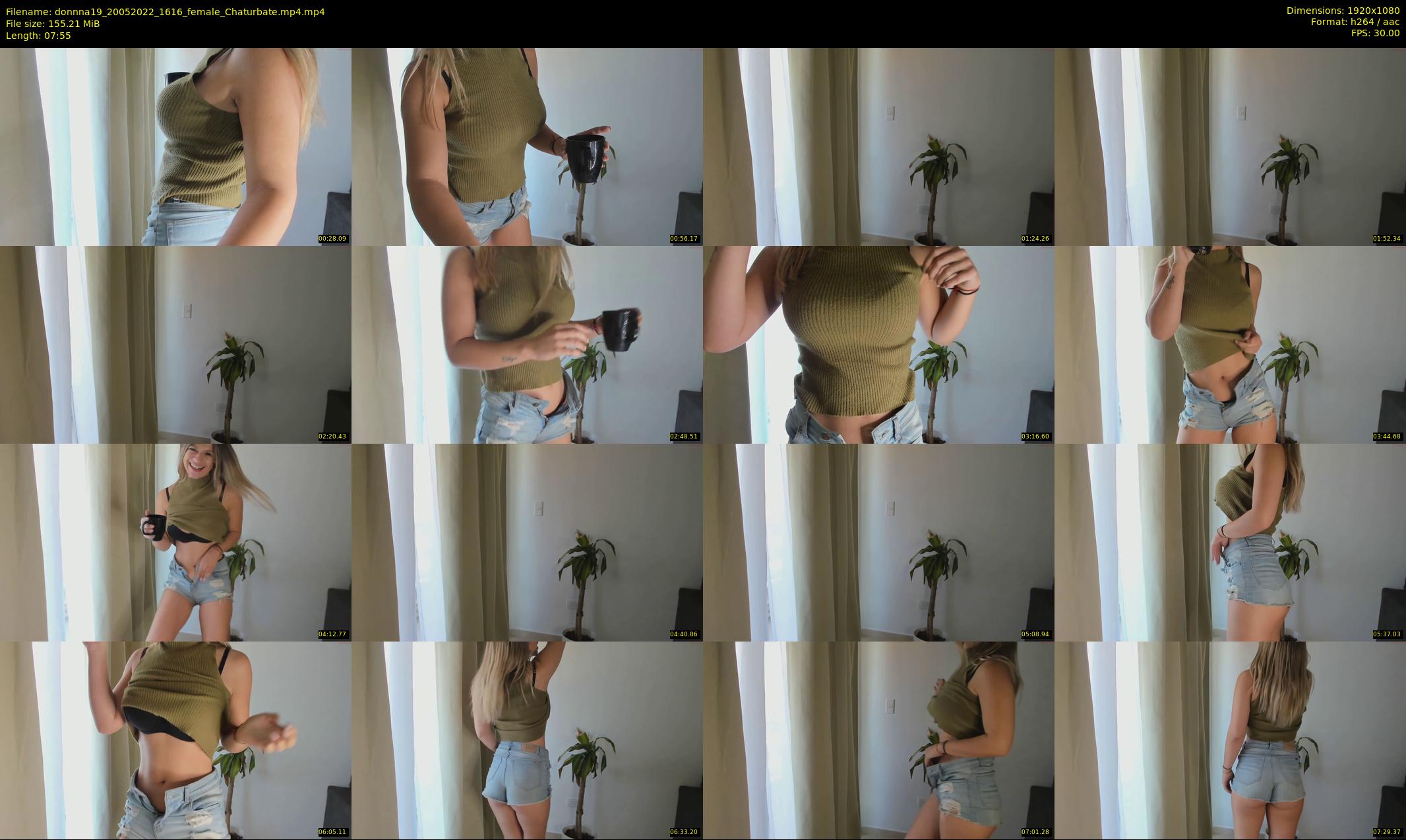 donnna19 — 8 minute Chaturbate female cam show recording, 1080p, May 20, 2022