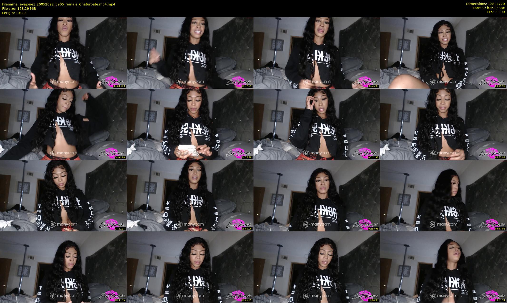evajonez — 14 minute Chaturbate female cam show recording, 720p, May 20, 2022