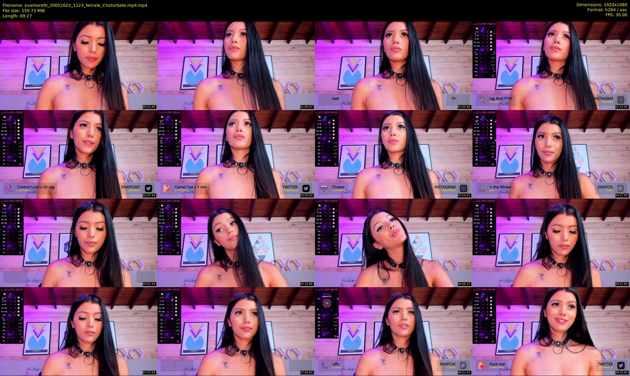 evamoretti — 10 minute Chaturbate female cam show recording, 1080p, May 20, 2022