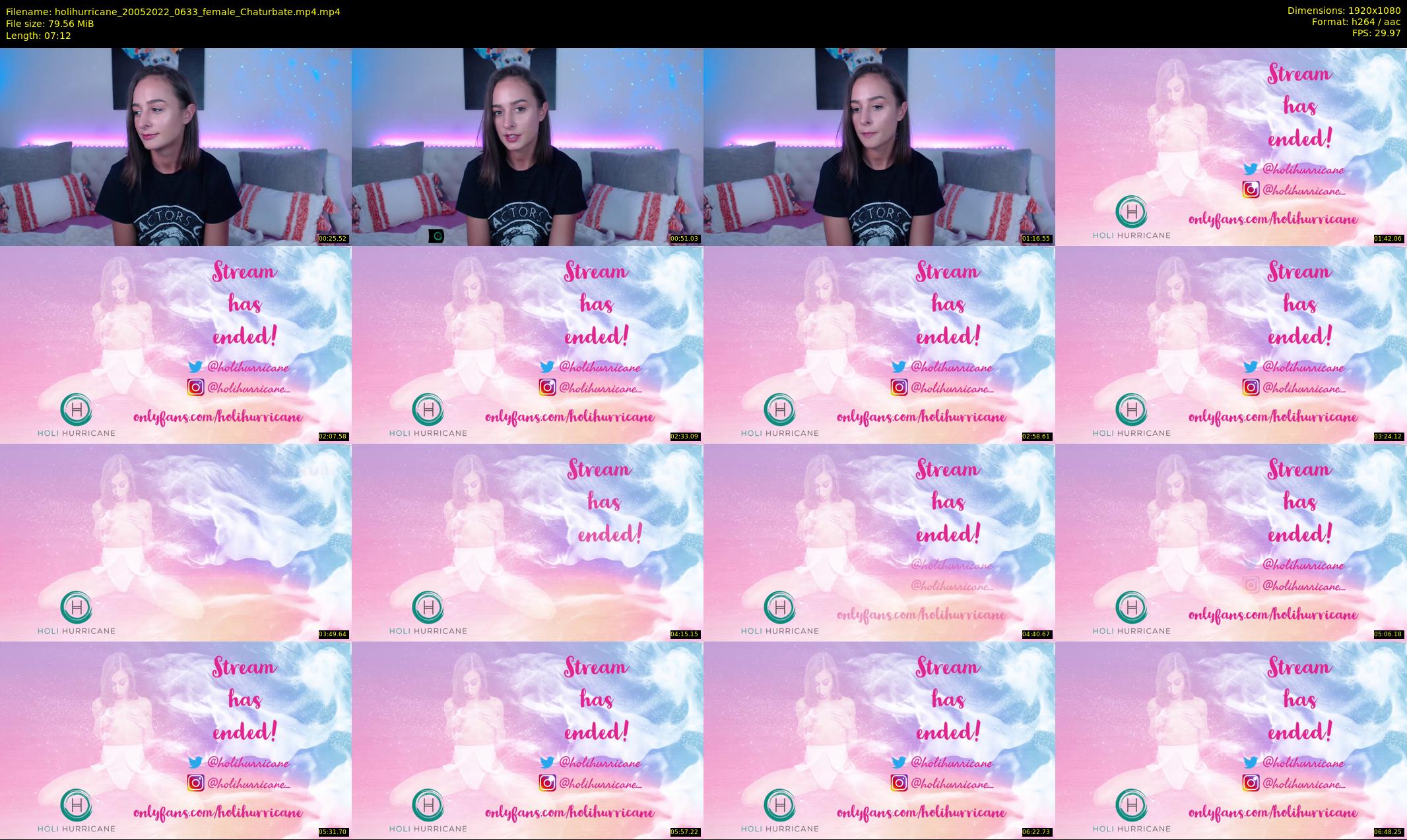 holihurricane — 8 minute Chaturbate female cam show recording, 1080p, May 20, 2022