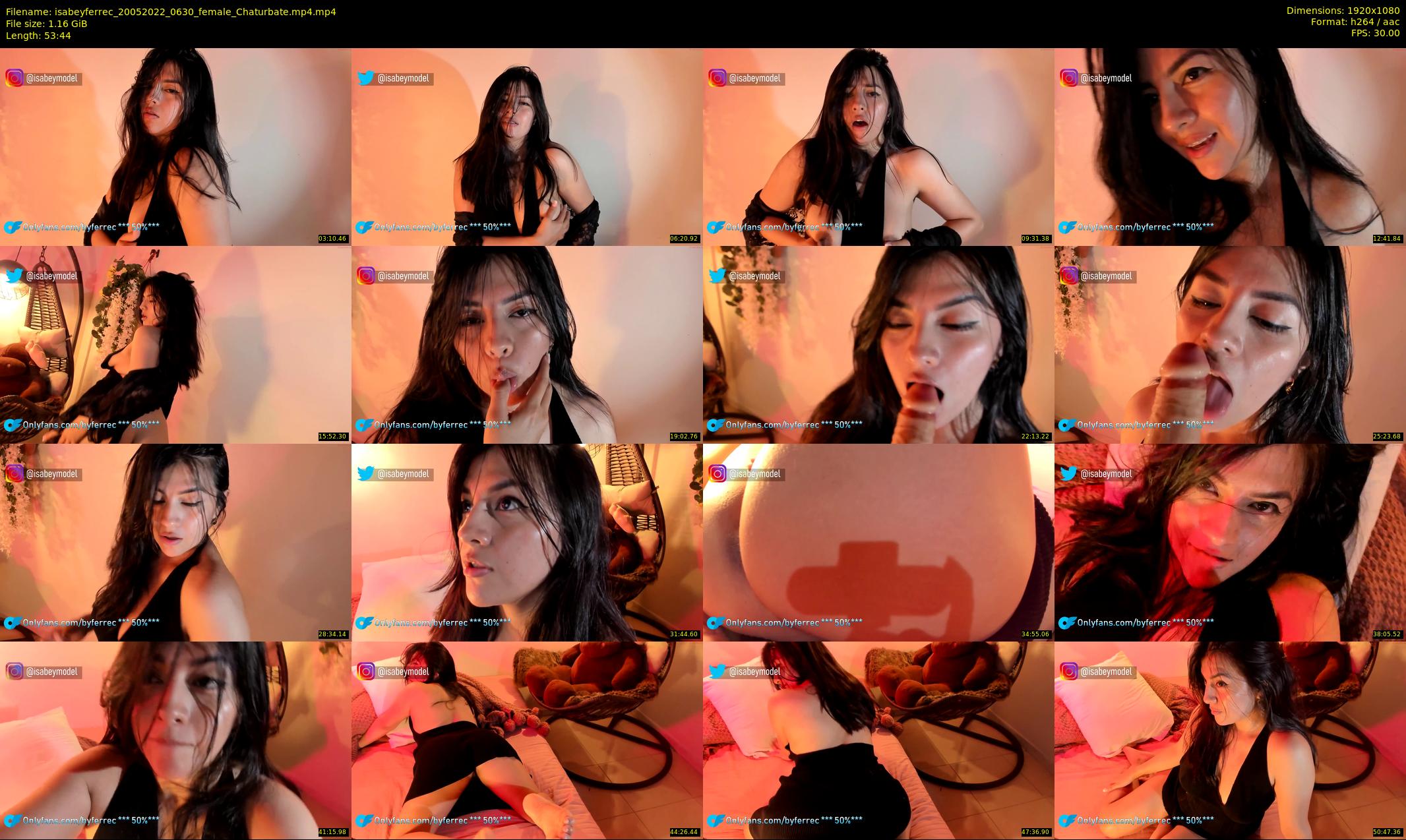 isabeyferrec — 54 minute Chaturbate female cam show recording, 1080p, May 20, 2022