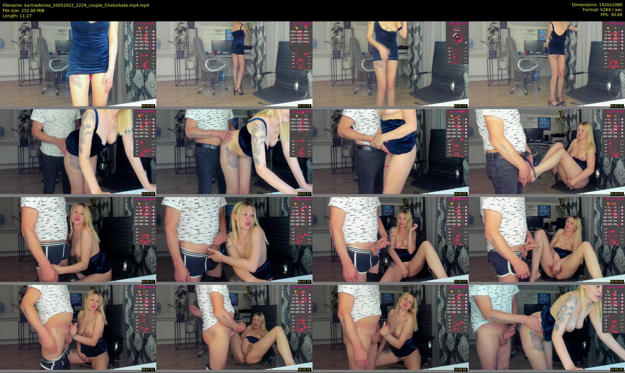 karinadeniss — 12 minute Chaturbate couple cam show recording, 1080p, May 20, 2022