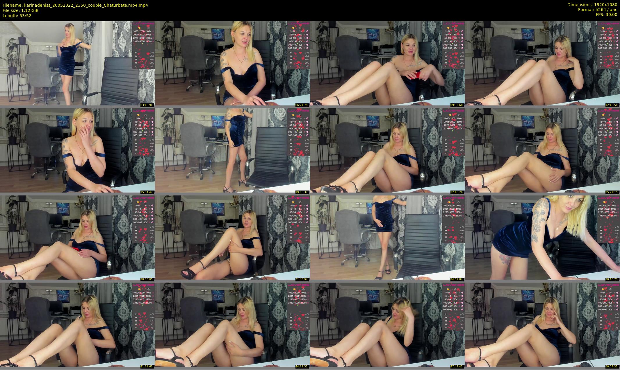 karinadeniss — 54 minute Chaturbate couple cam show recording, 1080p, May 20, 2022