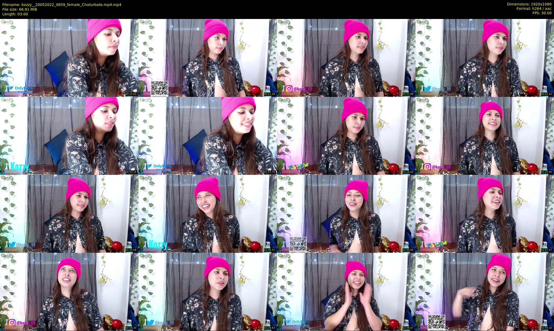 kozzy_ — 3 minute Chaturbate female cam show recording, 1080p, May 20, 2022