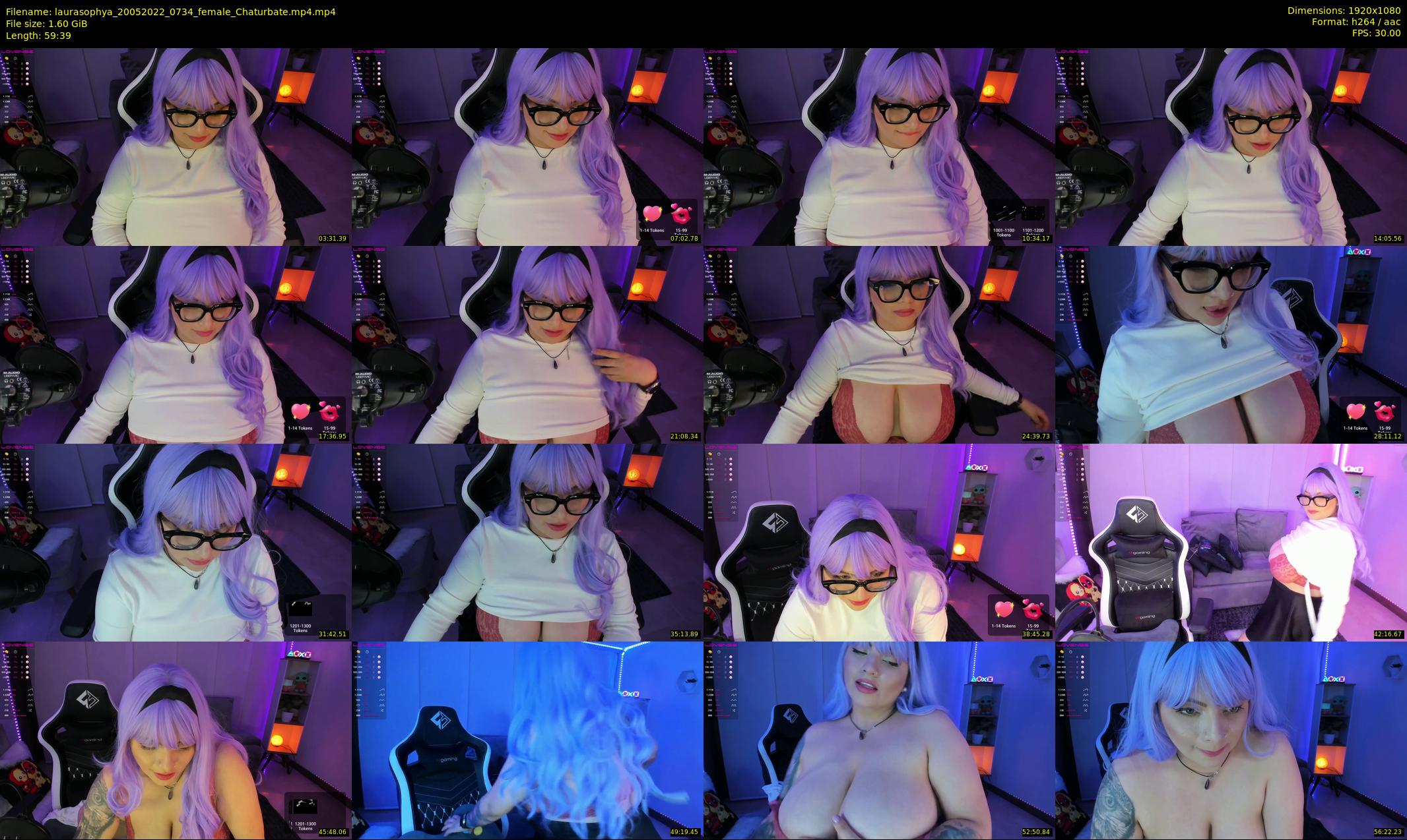 laurasophya — 60 minute Chaturbate female cam show recording, 1080p, May 20, 2022