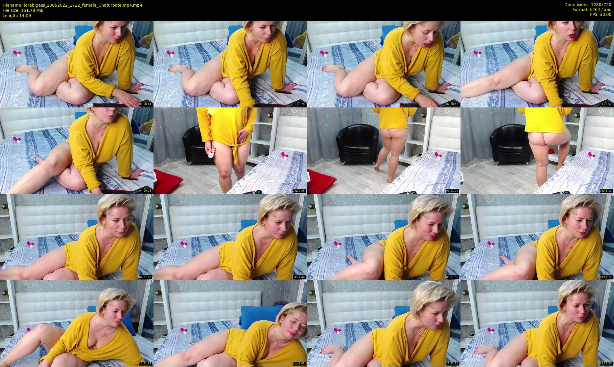 lorabigass — 15 minute Chaturbate female cam show recording, 720p, May 20, 2022
