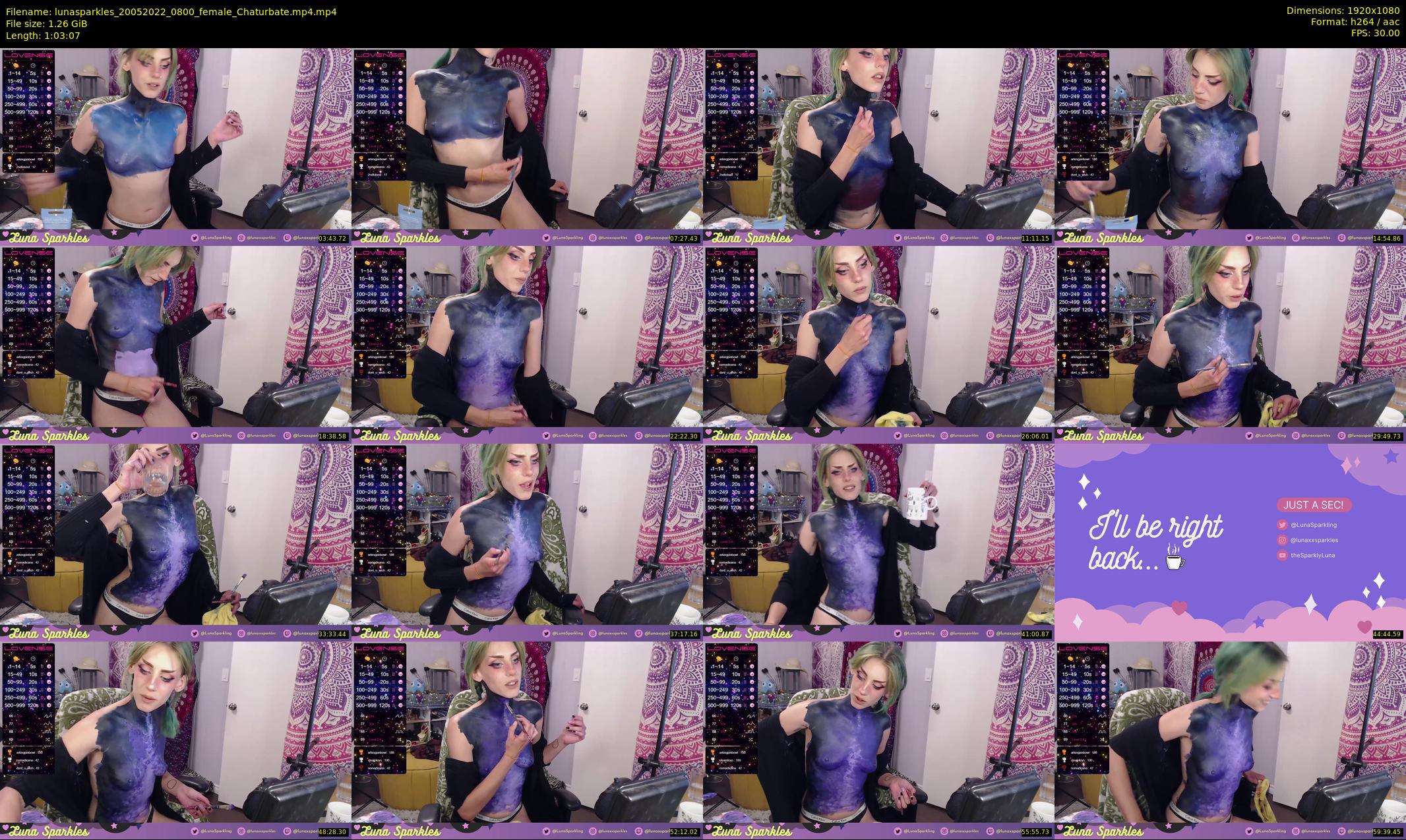 lunasparkles — 64 minute Chaturbate female cam show recording, 1080p, May 20, 2022