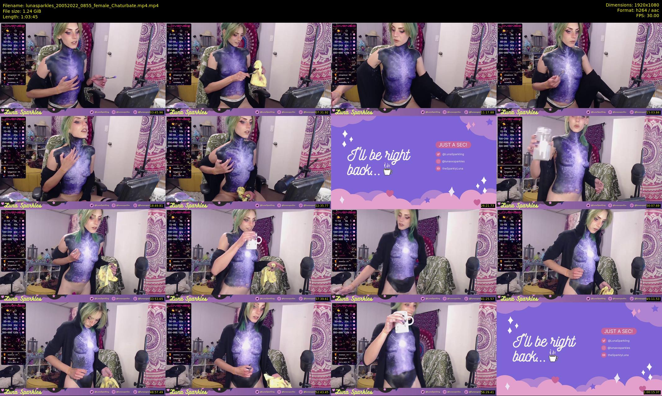 lunasparkles — 64 minute Chaturbate female cam show recording, 1080p, May 20, 2022