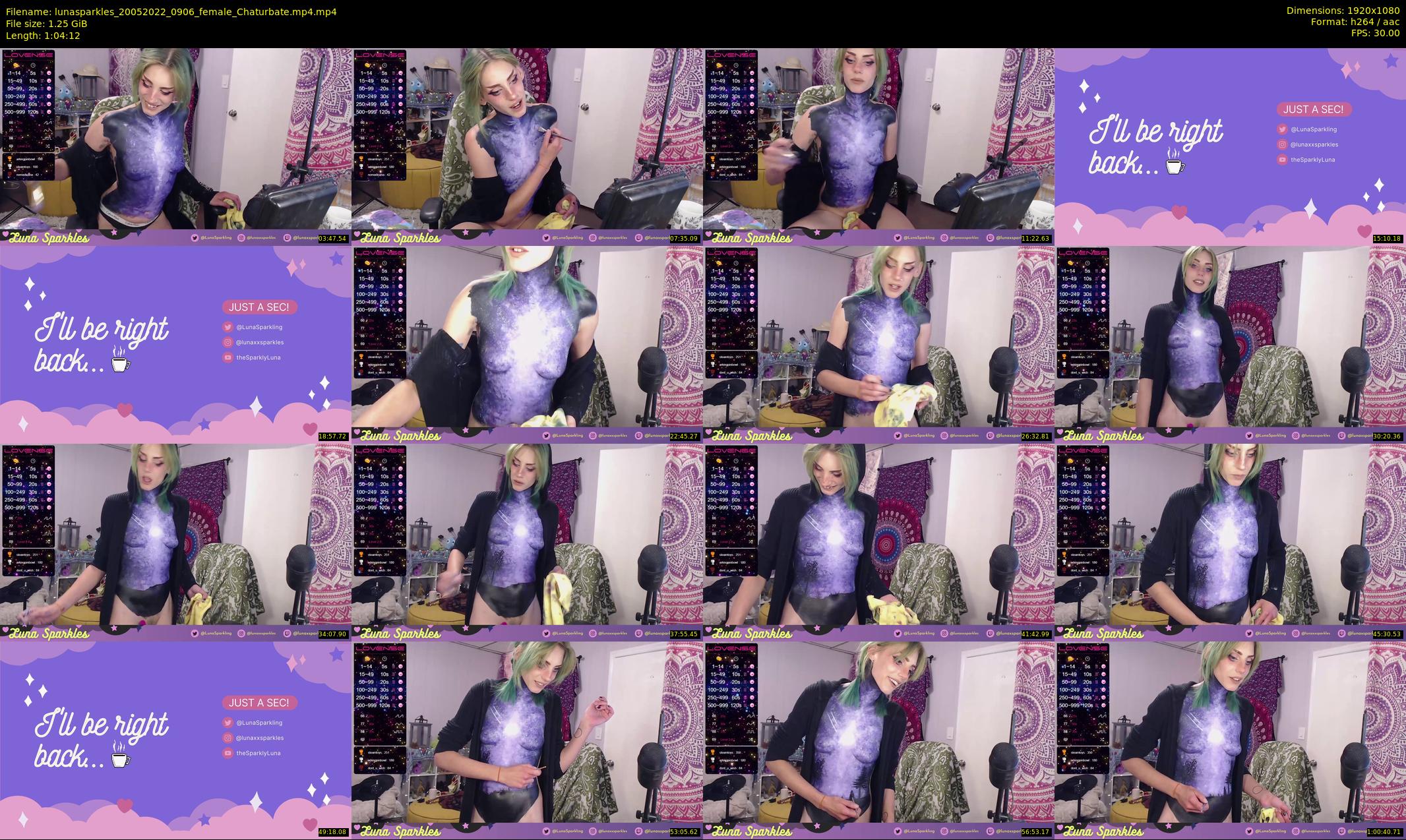 lunasparkles — 65 minute Chaturbate female cam show recording, 1080p, May 20, 2022