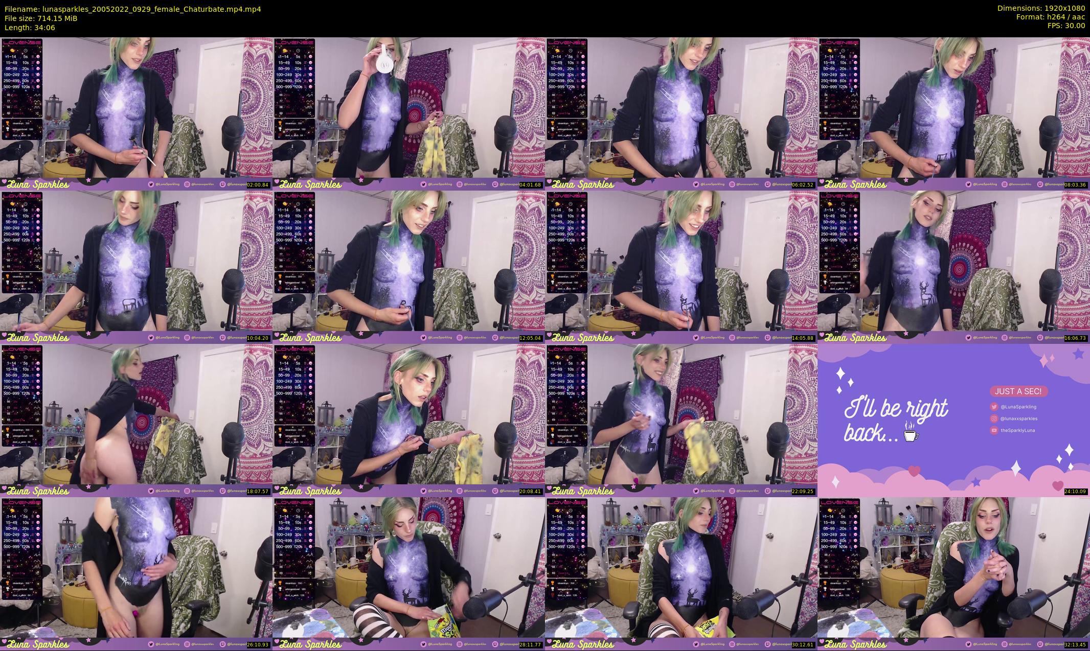 lunasparkles — 35 minute Chaturbate female cam show recording, 1080p, May 20, 2022