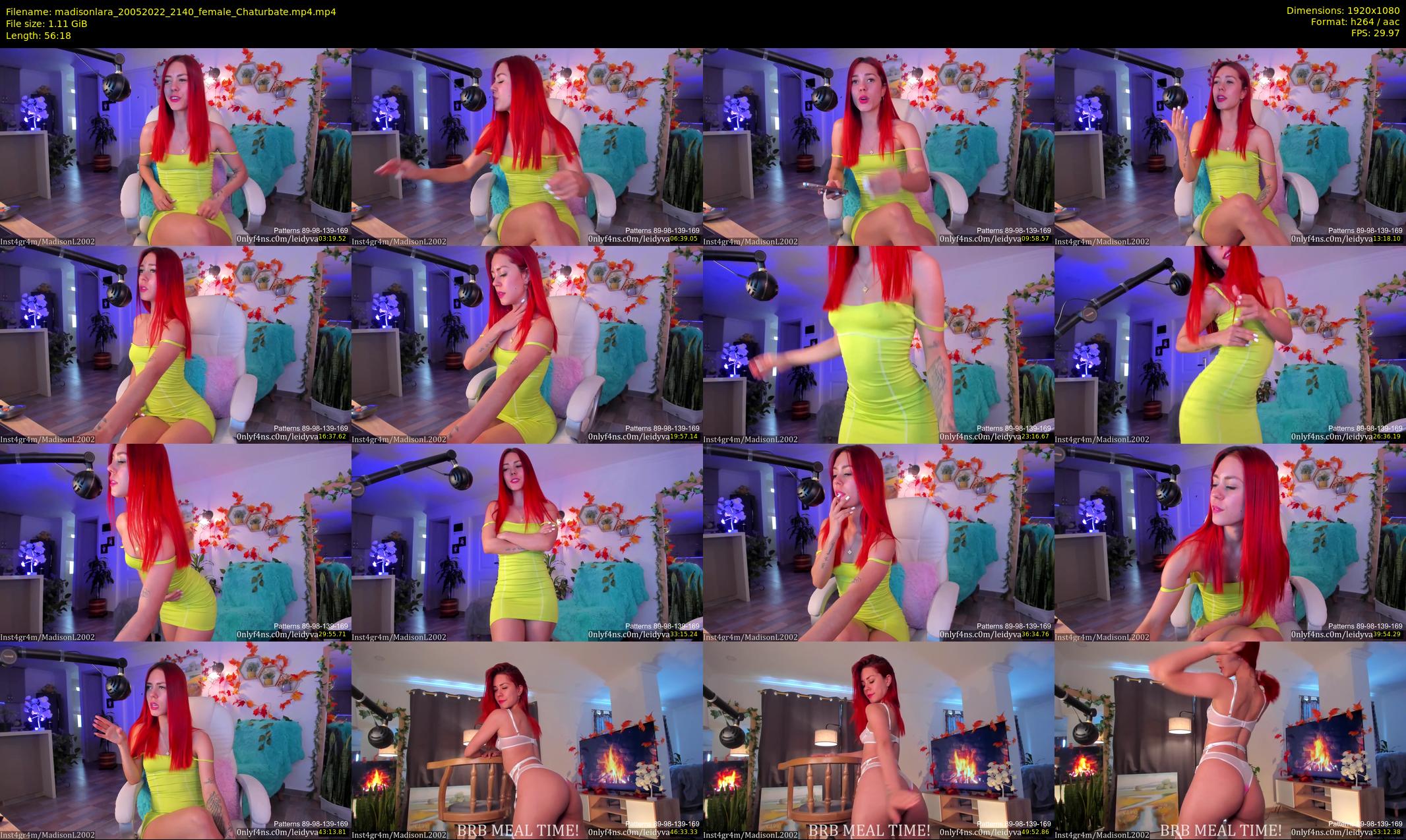 madisonlara — 57 minute Chaturbate female cam show recording, 1080p, May 20, 2022