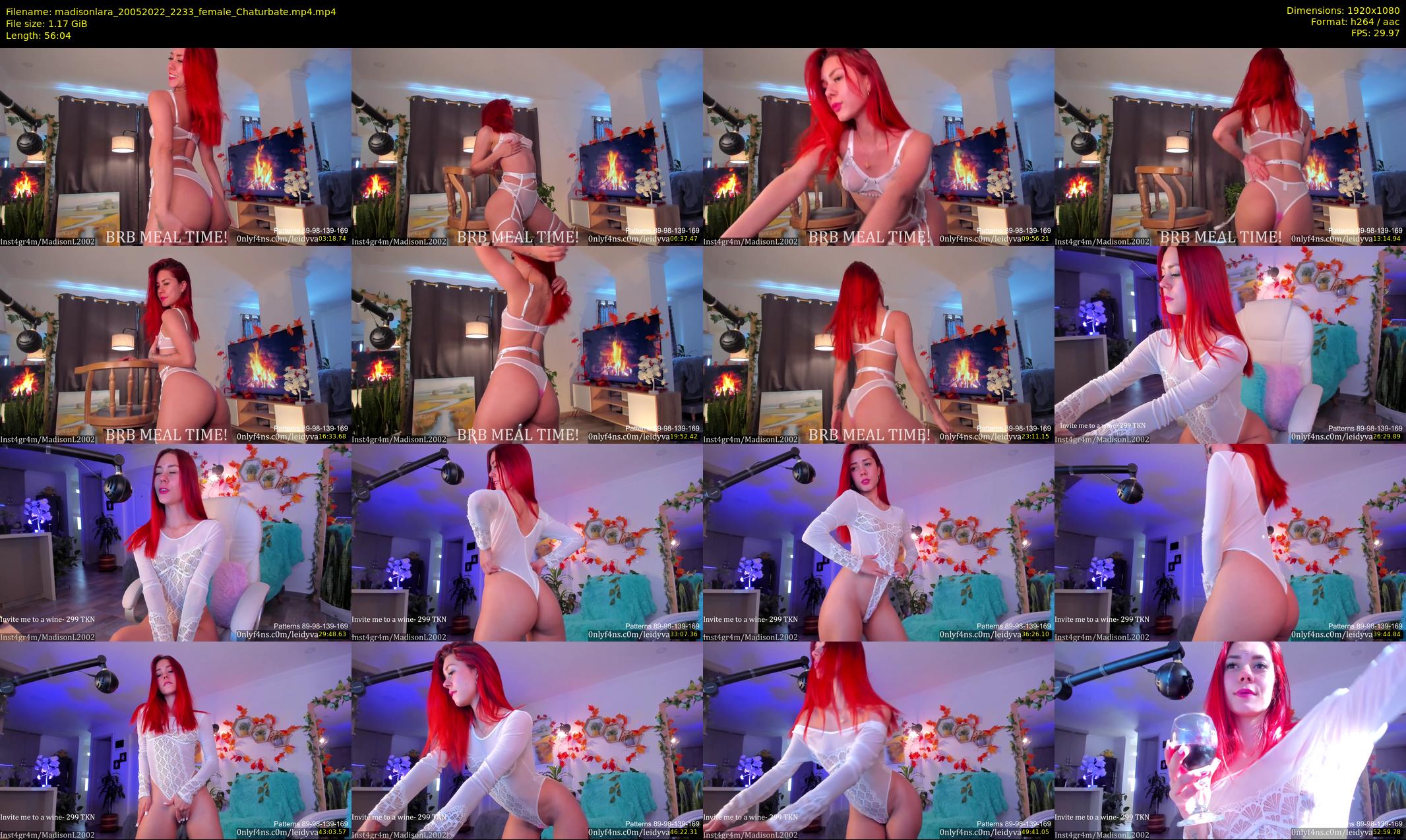 madisonlara — 57 minute Chaturbate female cam show recording, 1080p, May 20, 2022