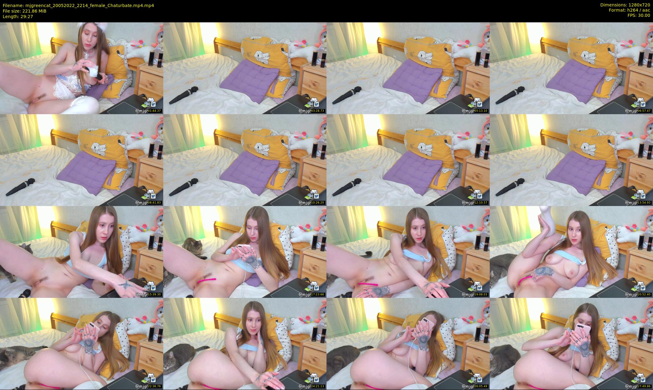 mjgreencat — 30 minute Chaturbate female cam show recording, 720p, May 20, 2022