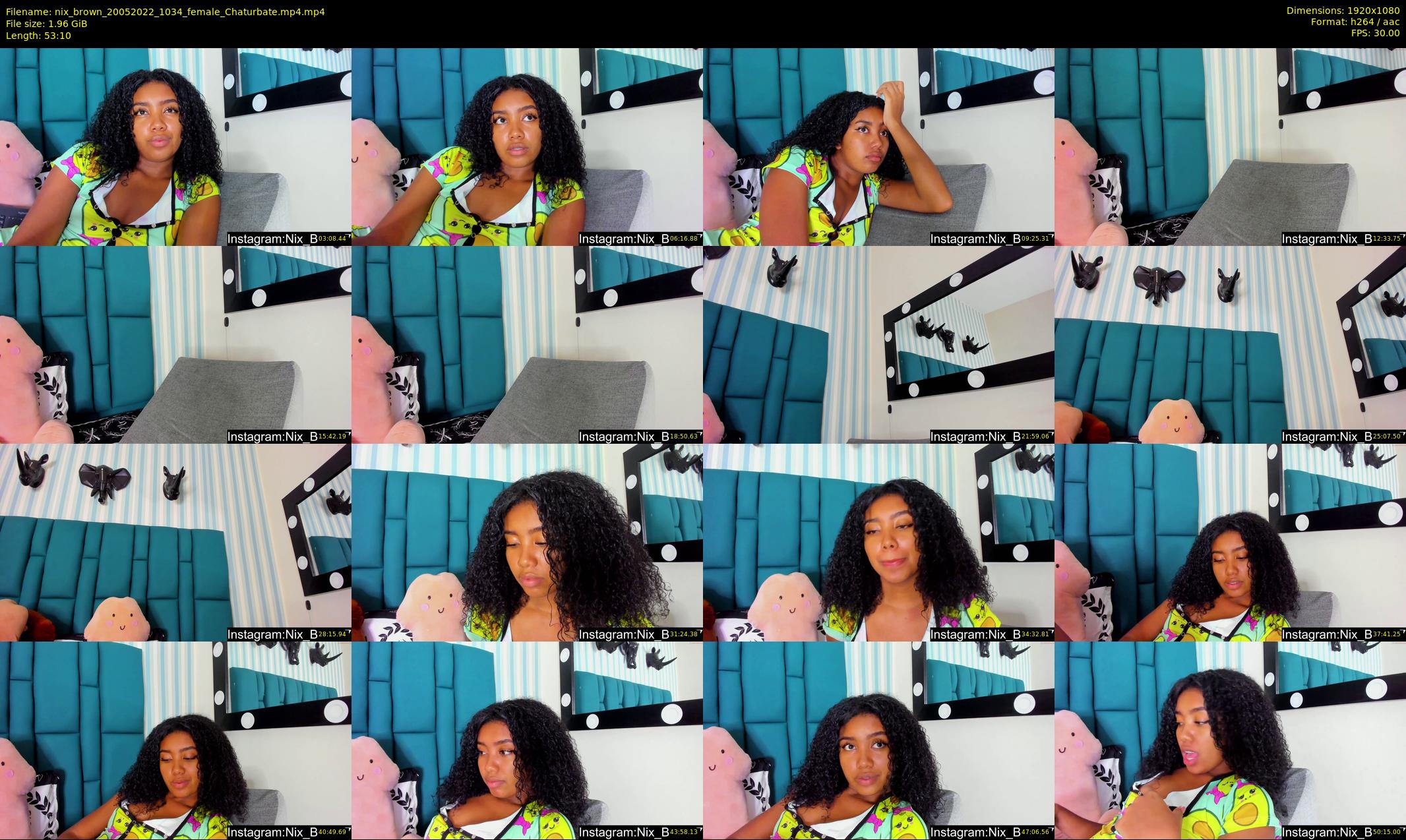nix_brown — 54 minute Chaturbate female cam show recording, 1080p, May 20, 2022