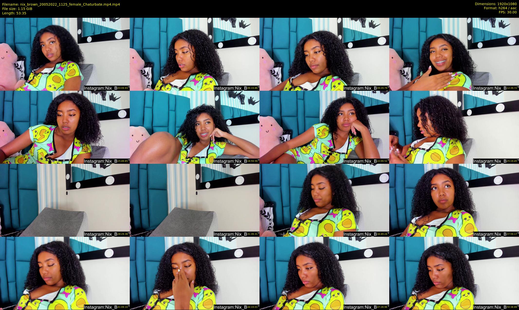 nix_brown — 54 minute Chaturbate female cam show recording, 1080p, May 20, 2022
