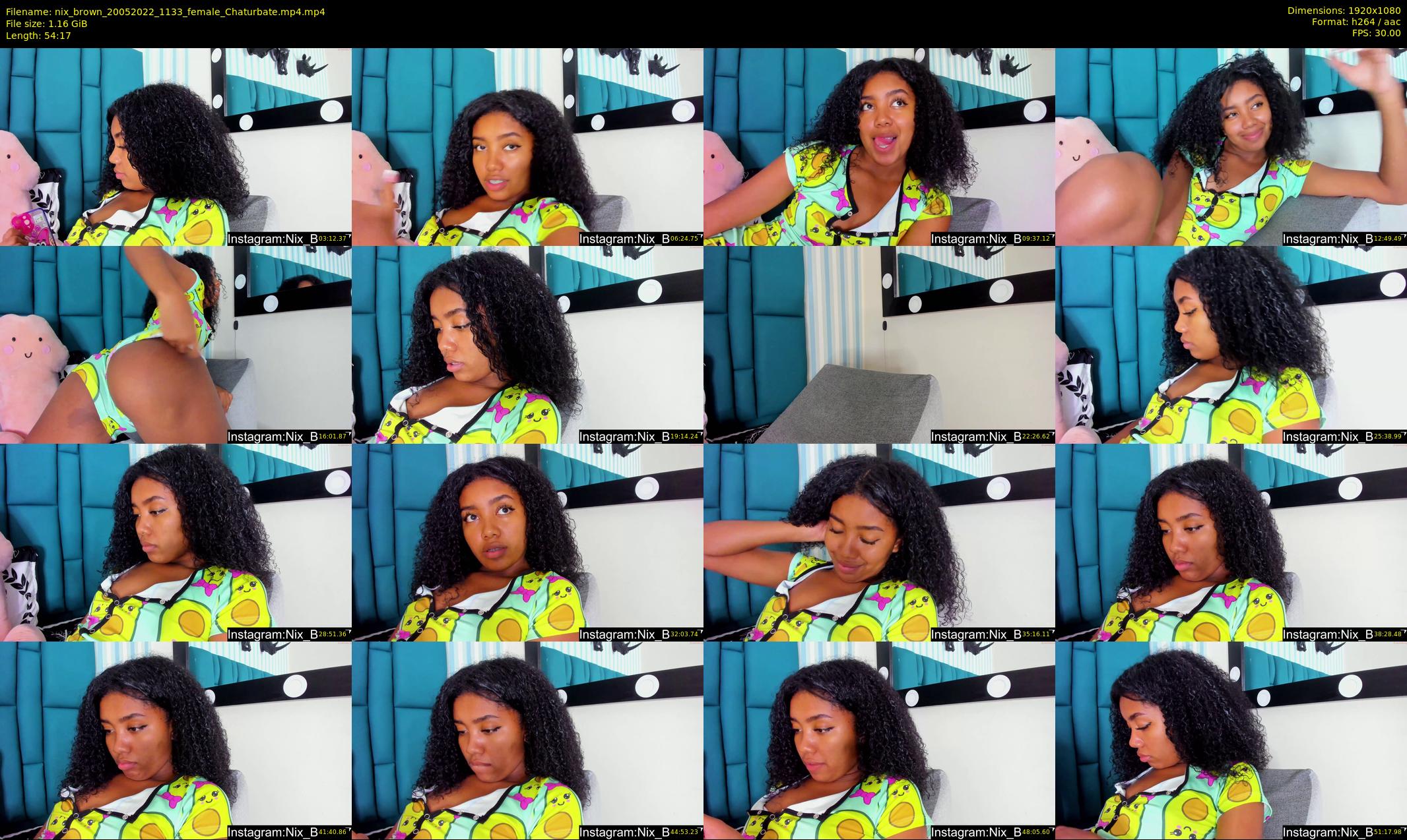 nix_brown — 55 minute Chaturbate female cam show recording, 1080p, May 20, 2022
