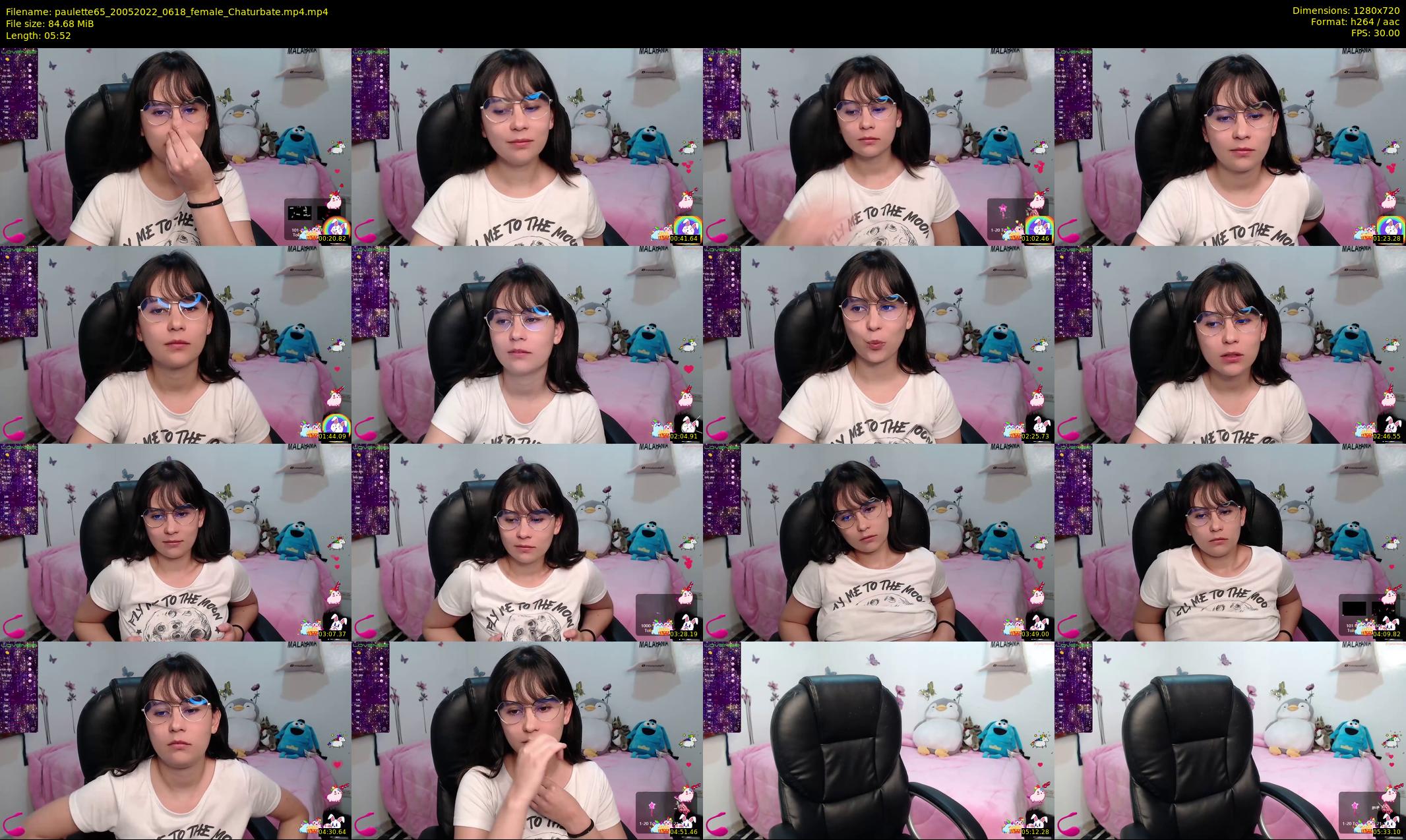 paulette65 — 6 minute Chaturbate female cam show recording, 720p, May 20, 2022