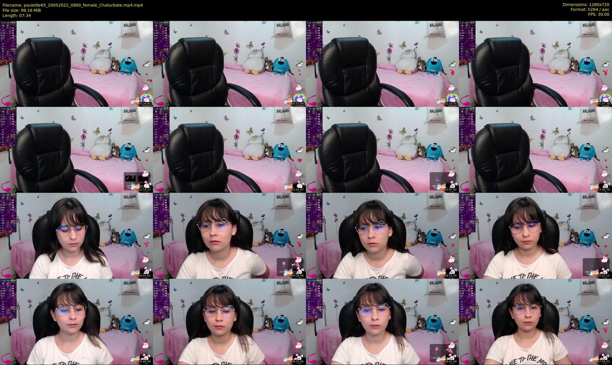 paulette65 — 8 minute Chaturbate female cam show recording, 720p, May 20, 2022