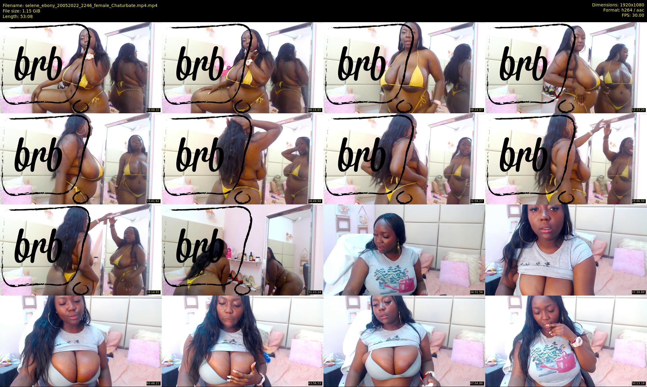 selene_ebony — 54 minute Chaturbate female cam show recording, 1080p, May 20, 2022