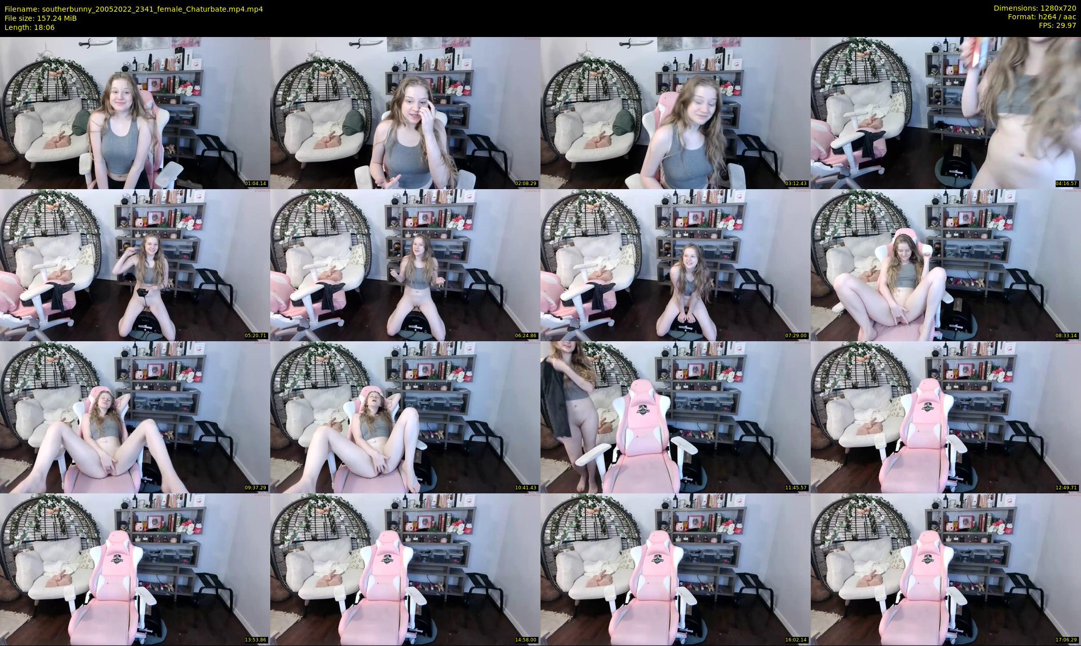 southerbunny — 19 minute Chaturbate female cam show recording, 720p, May 20, 2022