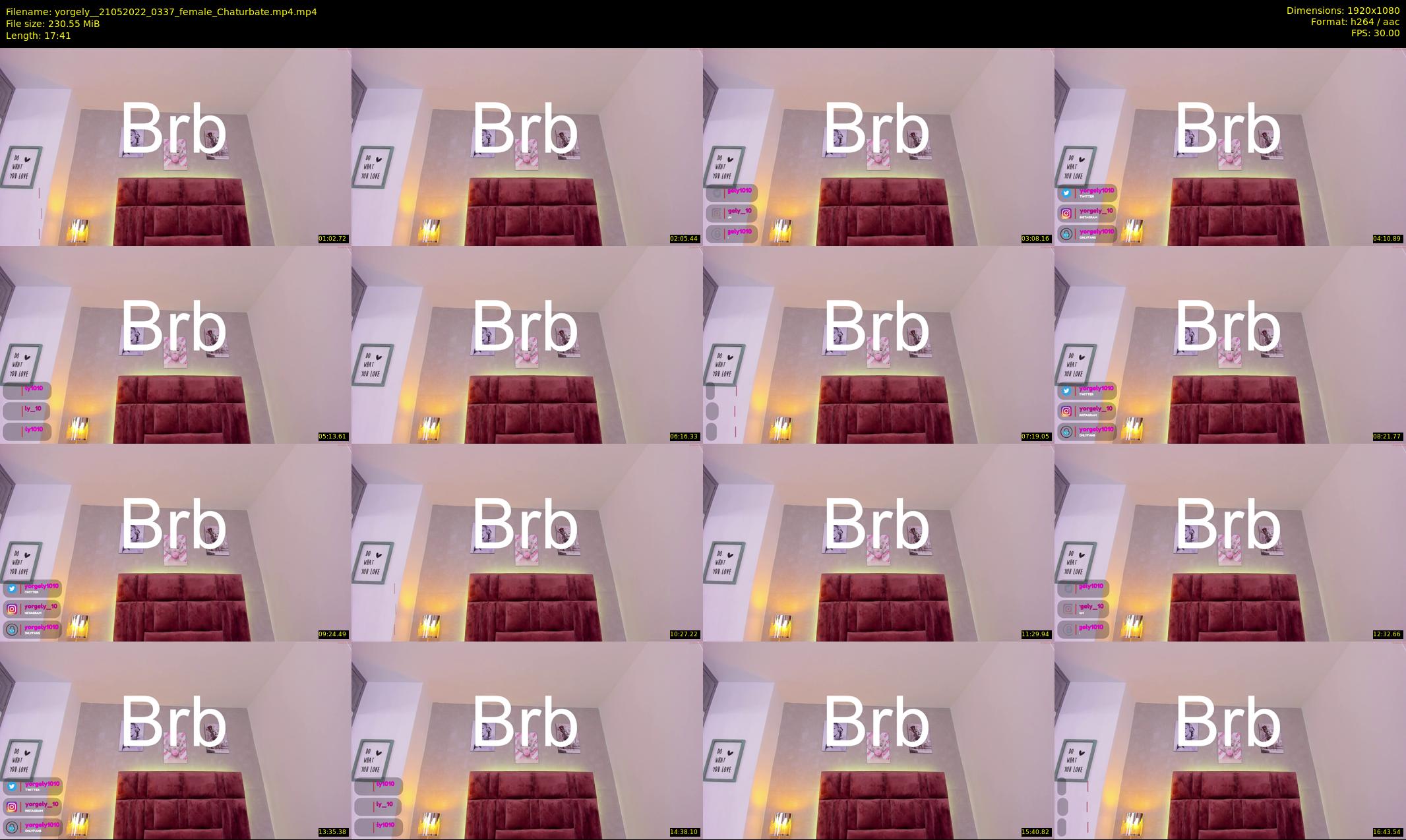 yorgely_ — 18 minute Chaturbate female cam show recording, 1080p, May 21, 2022