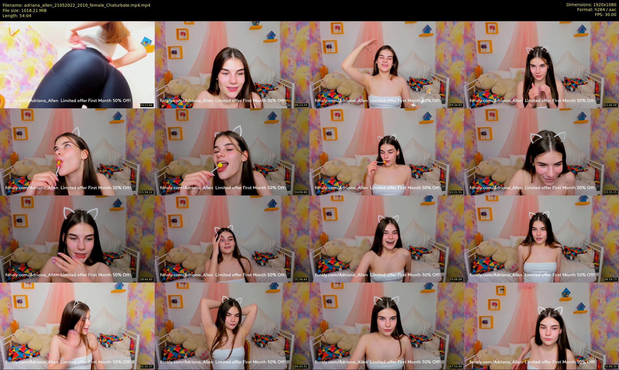 adriana_allen — 55 minute Chaturbate female cam show recording, 1080p, May 21, 2022