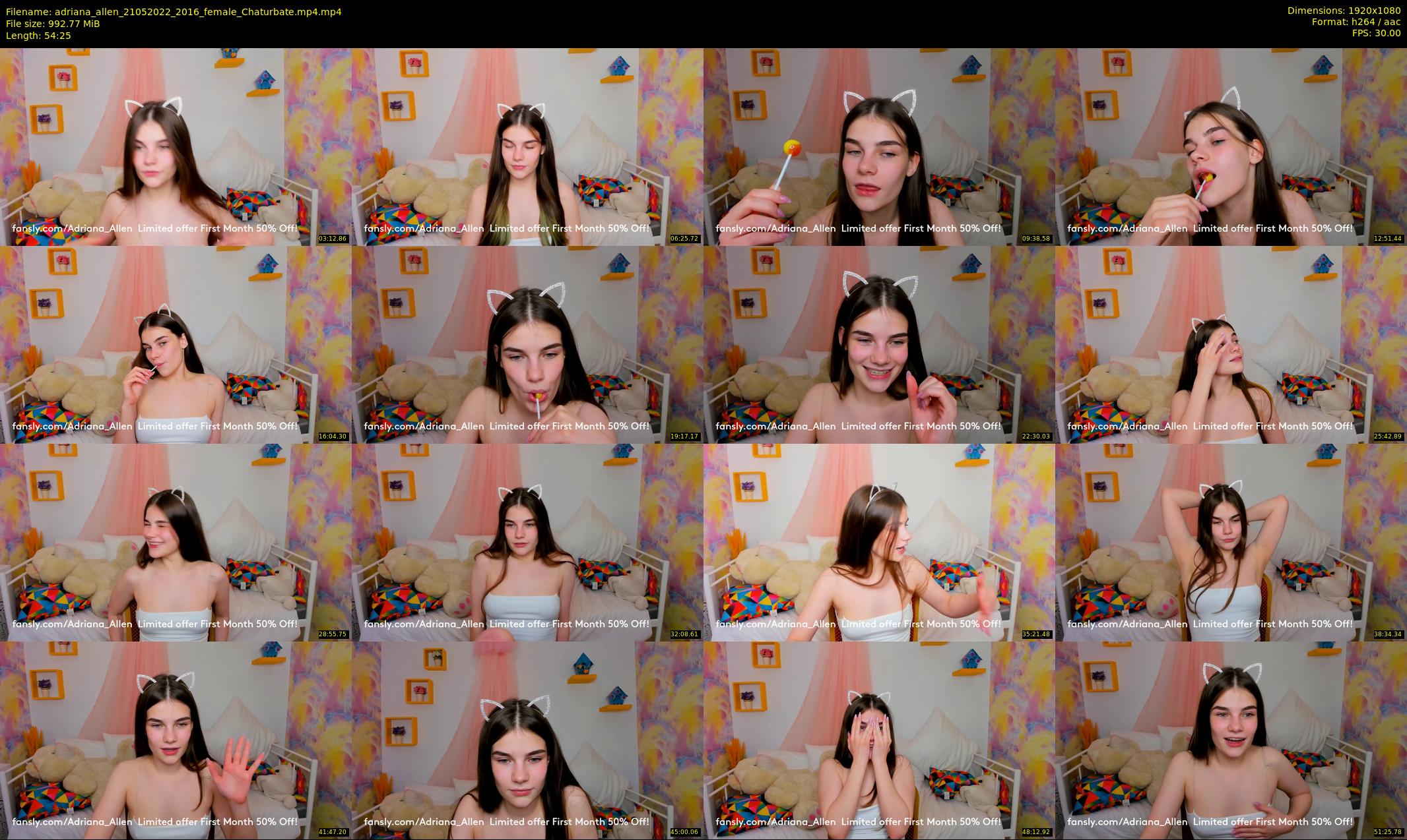 adriana_allen — 55 minute Chaturbate female cam show recording, 1080p, May 21, 2022