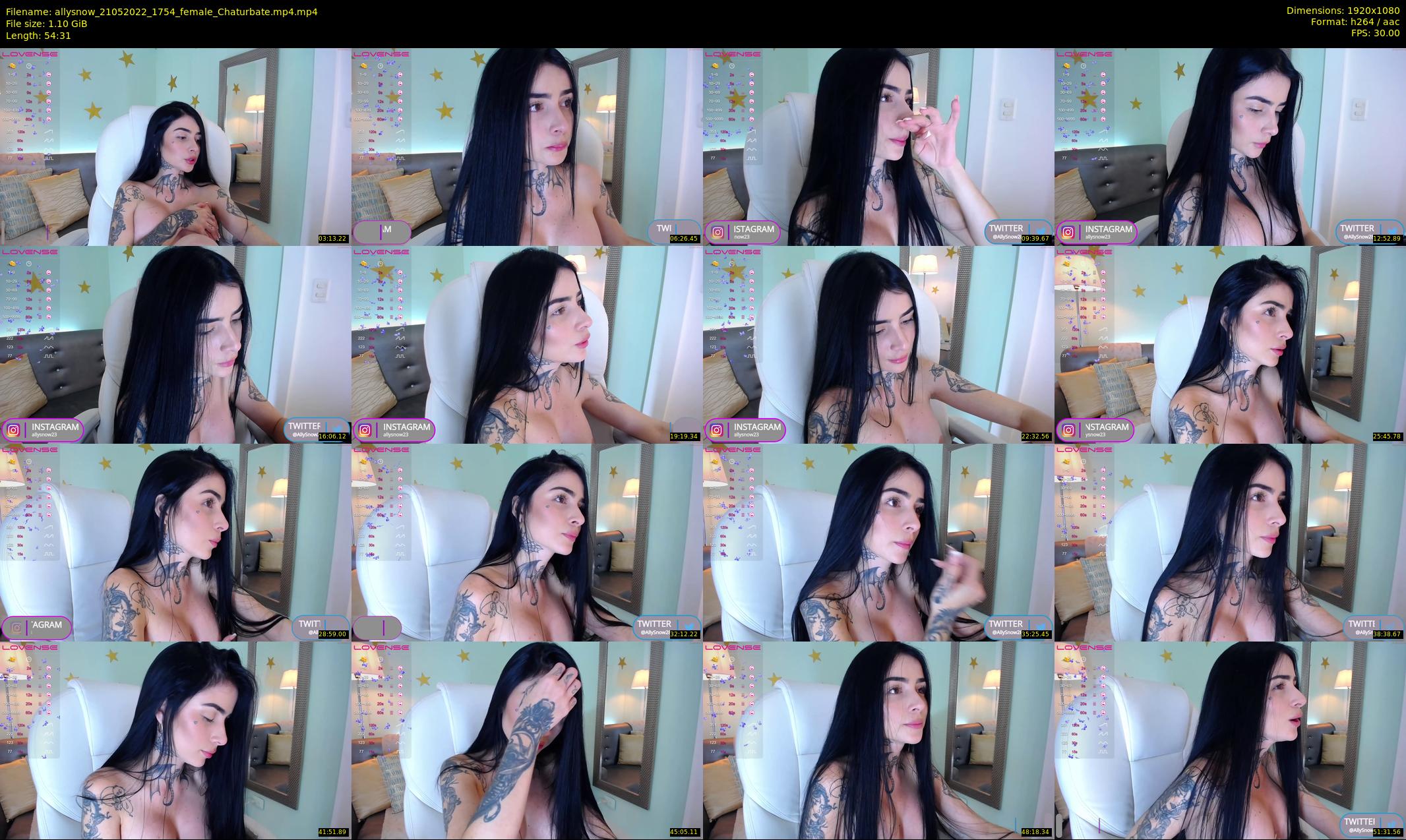 allysnow — 55 minute Chaturbate female cam show recording, 1080p, May 21, 2022