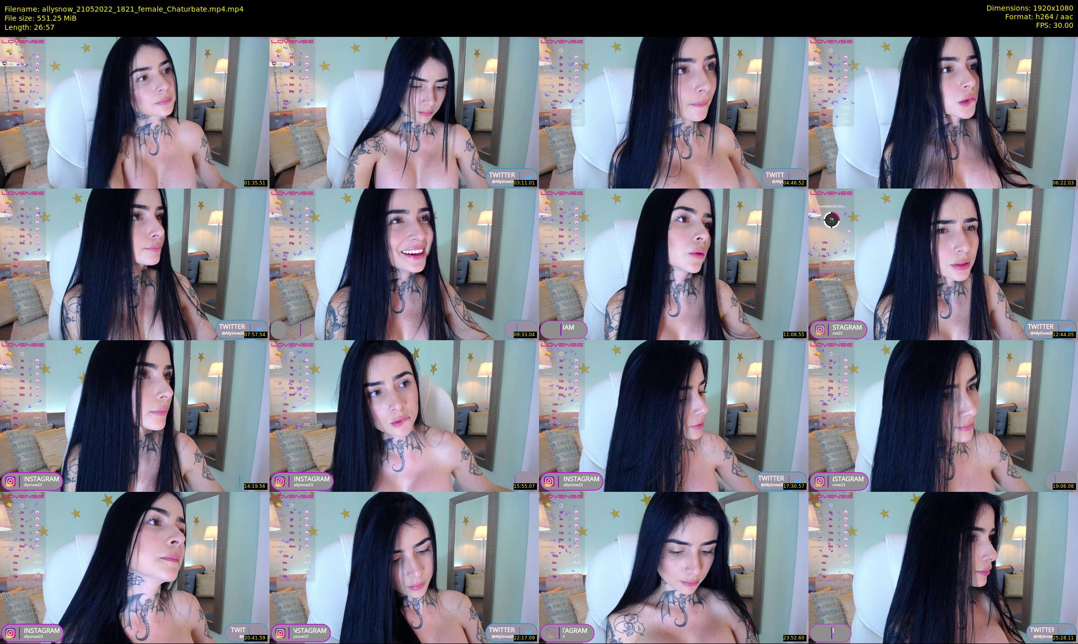 allysnow — 27 minute Chaturbate female cam show recording, 1080p, May 21, 2022