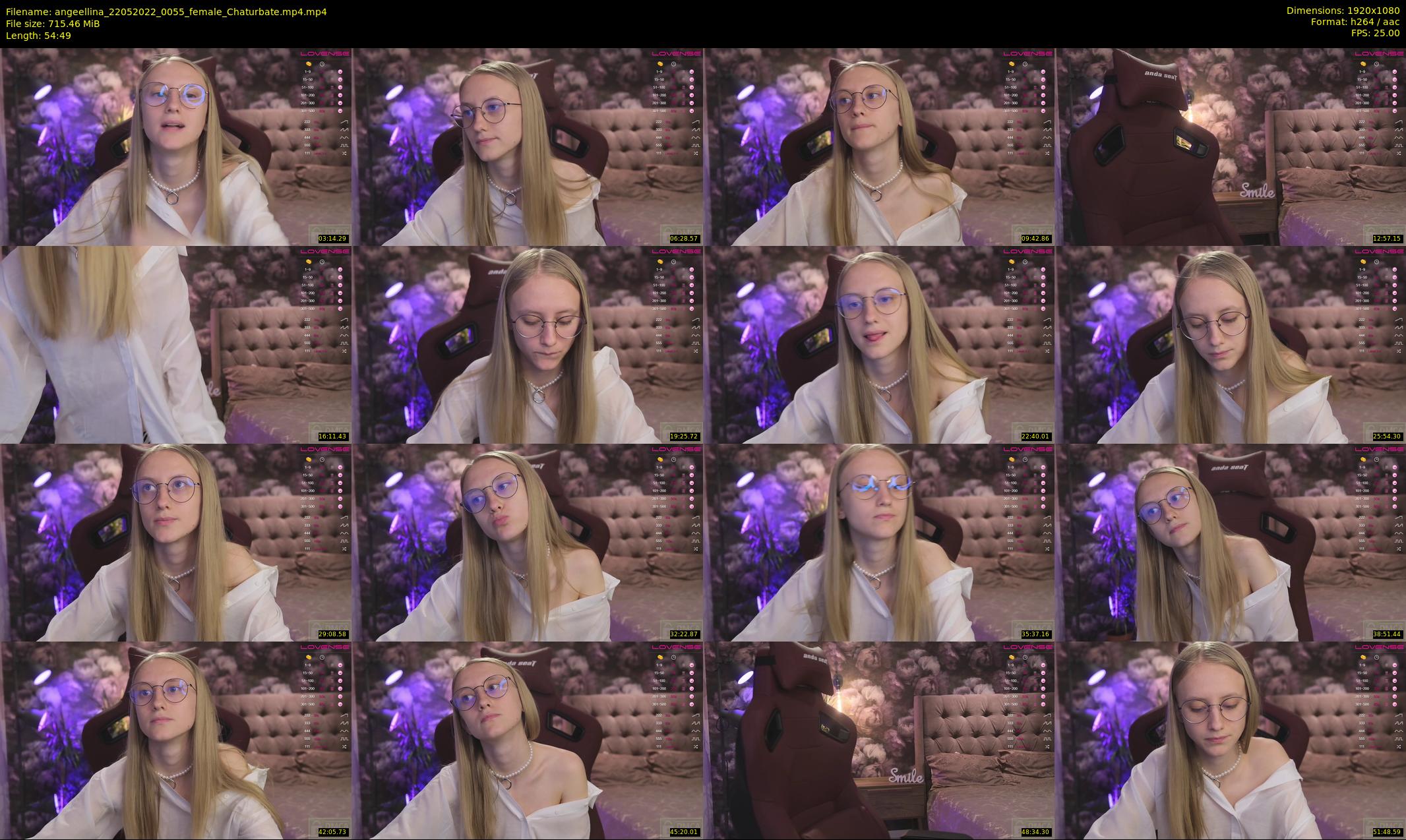 angeellina — 55 minute Chaturbate female cam show recording, 1080p, May 22, 2022