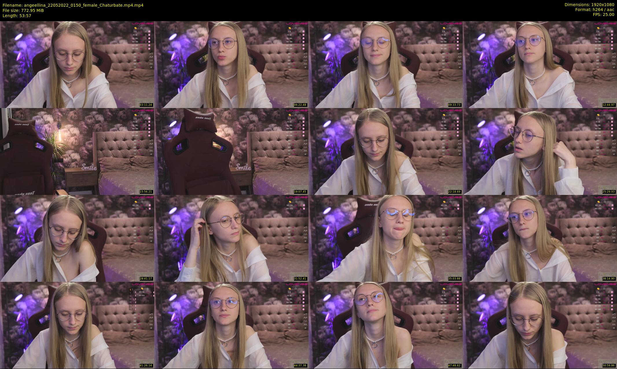 angeellina — 54 minute Chaturbate female cam show recording, 1080p, May 22, 2022