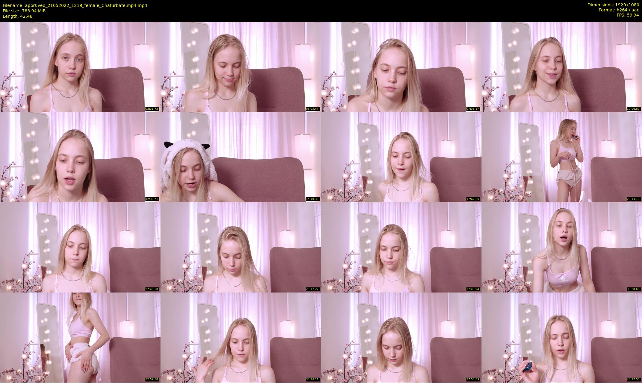 appr0ved — 43 minute Chaturbate female cam show recording, 1080p, May 21, 2022