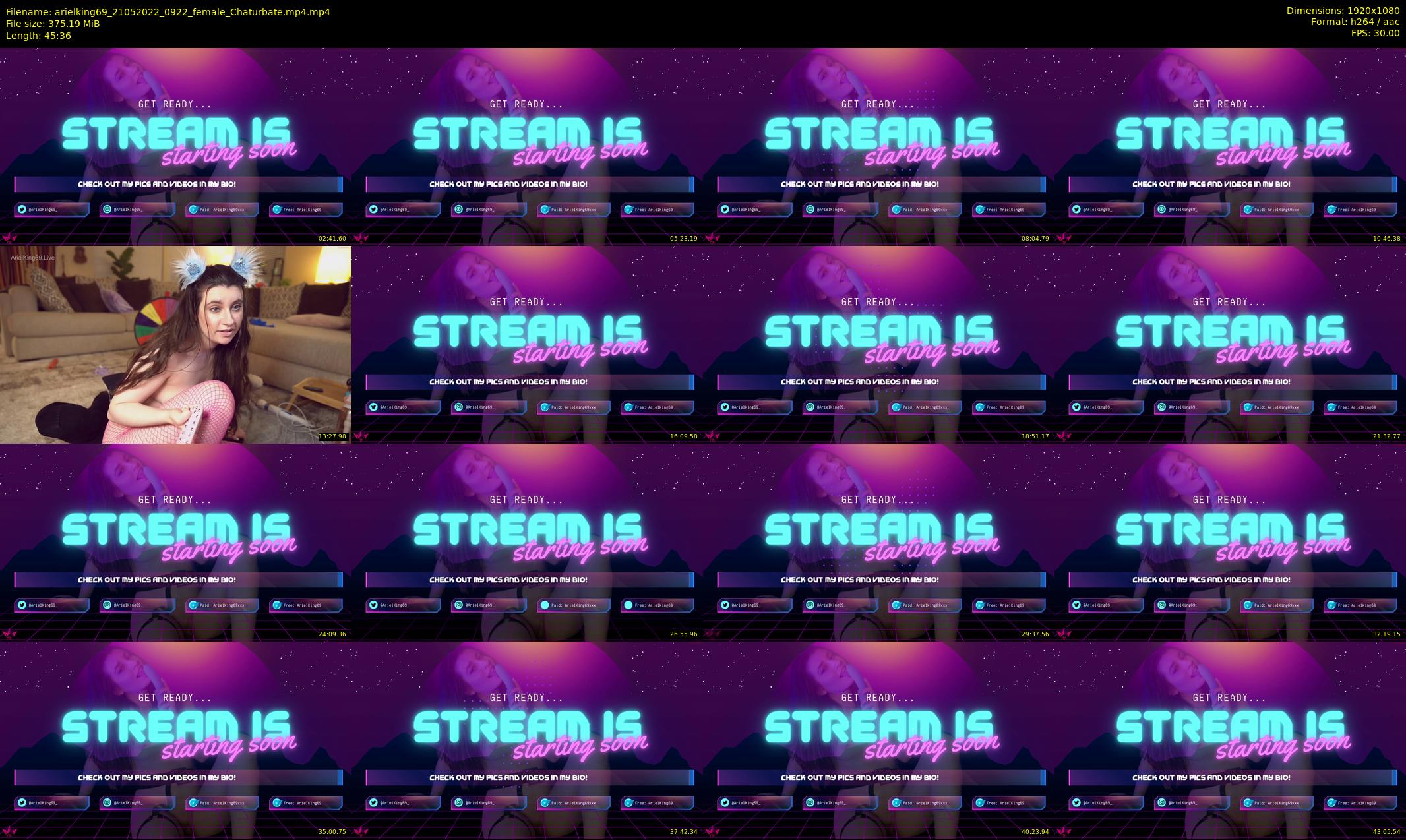arielking69 — 46 minute Chaturbate female cam show recording, 1080p, May 21, 2022