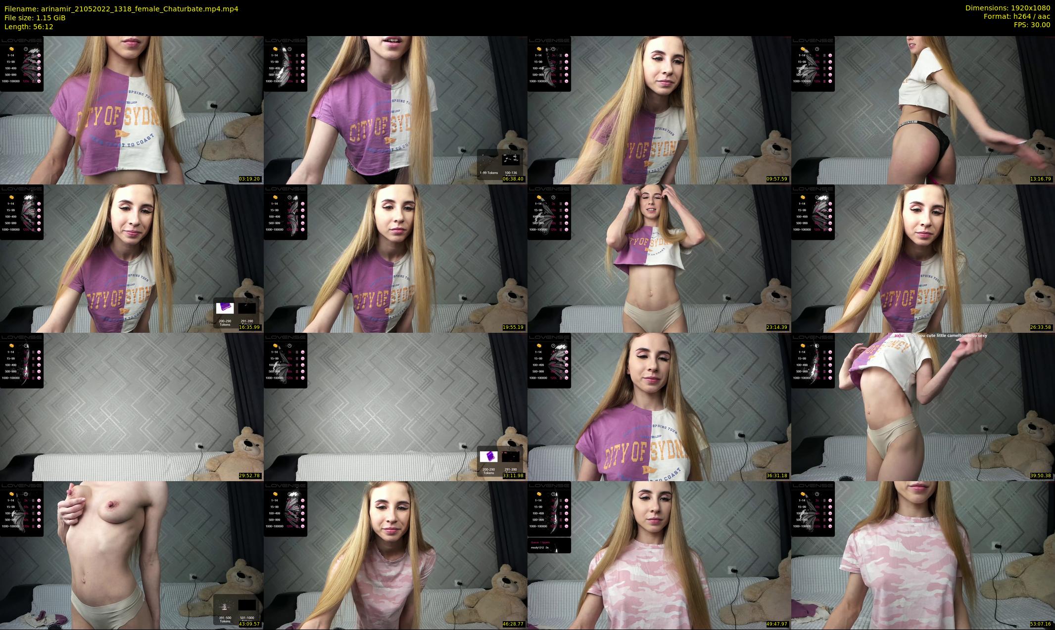 arinamir — 57 minute Chaturbate female cam show recording, 1080p, May 21, 2022