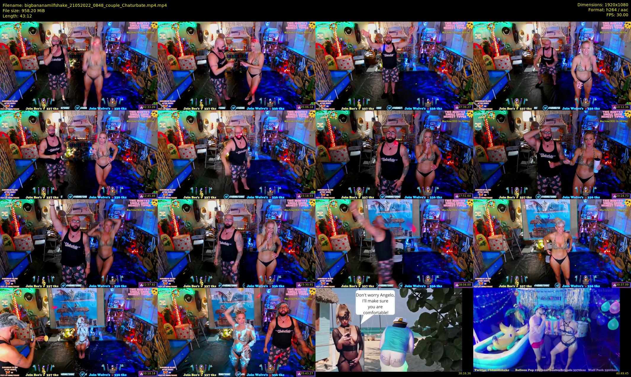 bigbananamilfshake — 44 minute Chaturbate couple cam show recording, 1080p, May 21, 2022