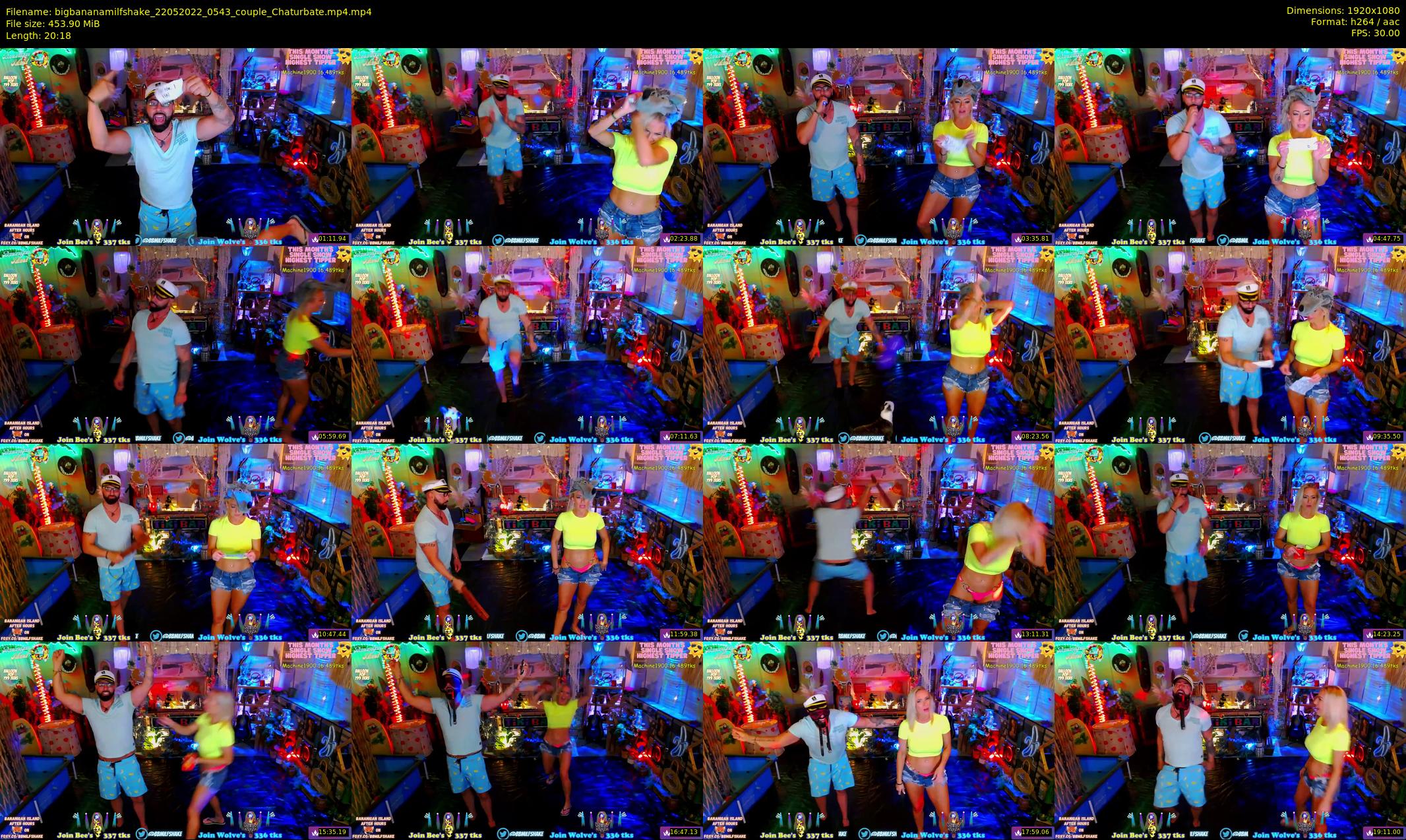 bigbananamilfshake — 21 minute Chaturbate couple cam show recording, 1080p, May 22, 2022