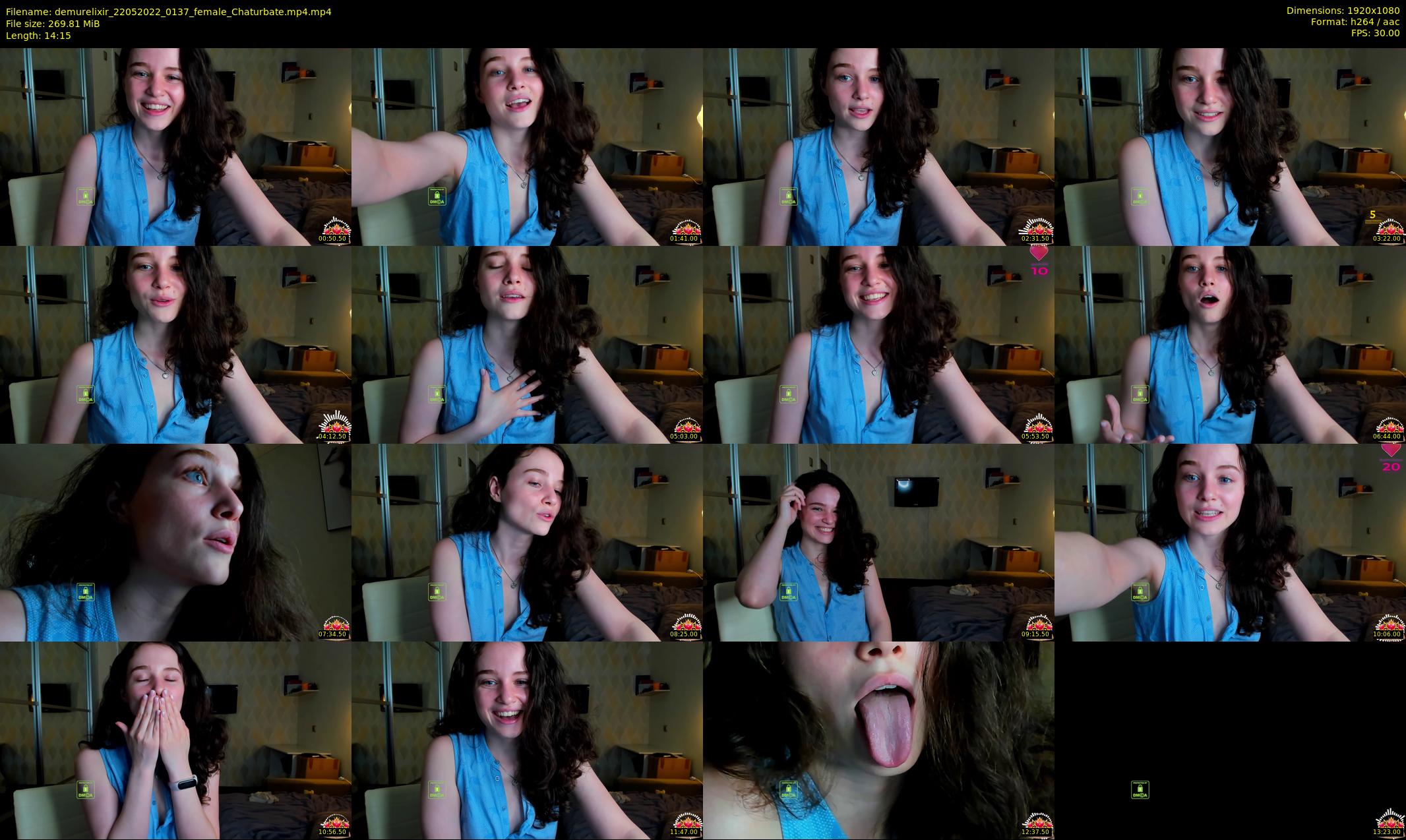 demurelixir — 15 minute Chaturbate female cam show recording, 1080p, May 22, 2022