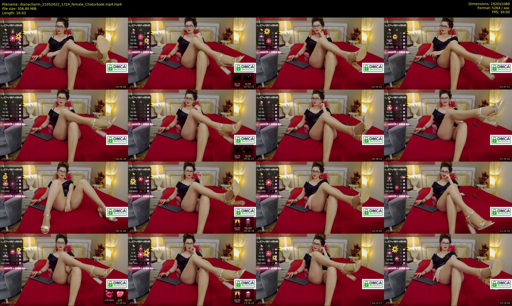 dianacharm — 17 minute Chaturbate female cam show recording, 1080p, May 21, 2022