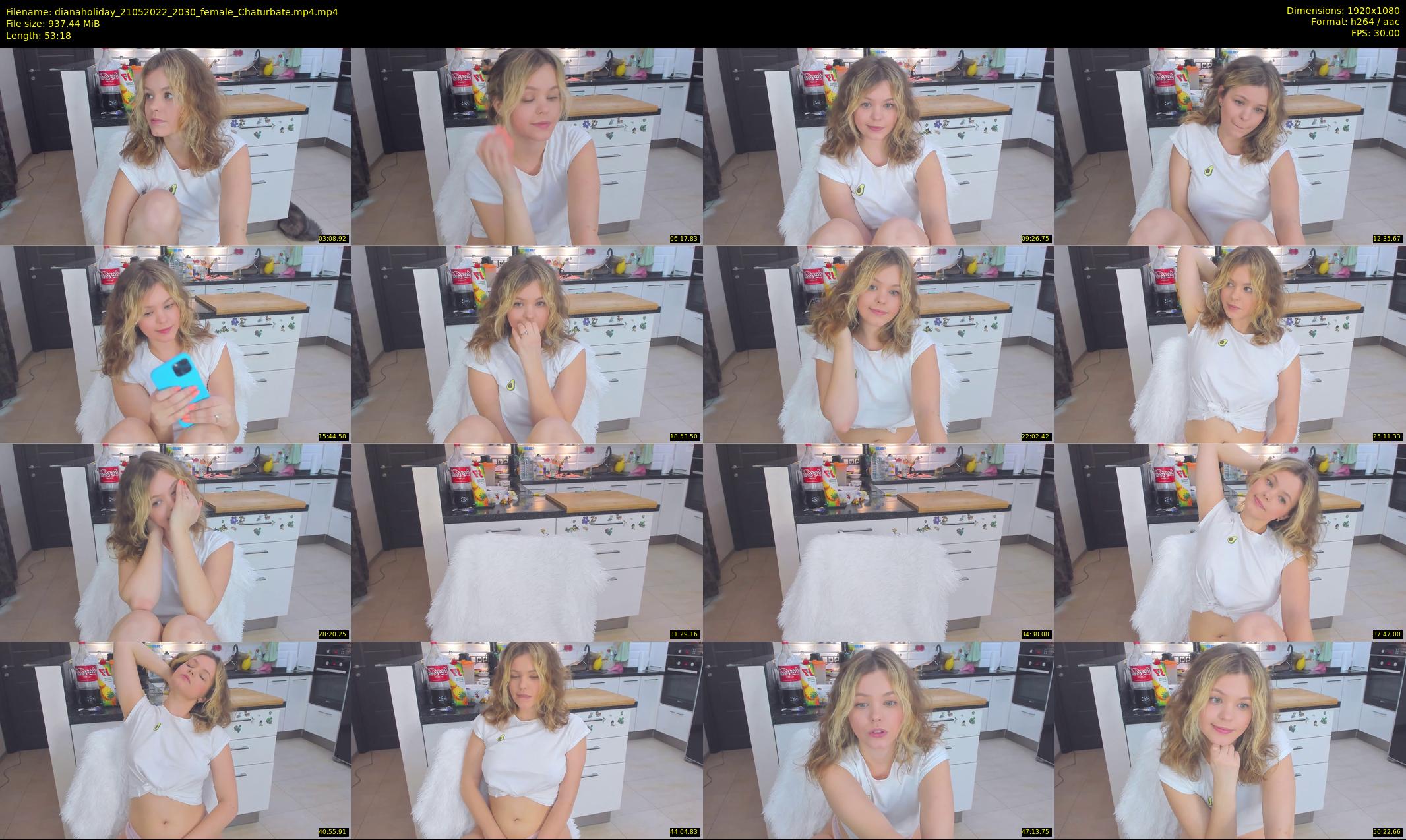 dianaholiday — 54 minute Chaturbate female cam show recording, 1080p, May 21, 2022