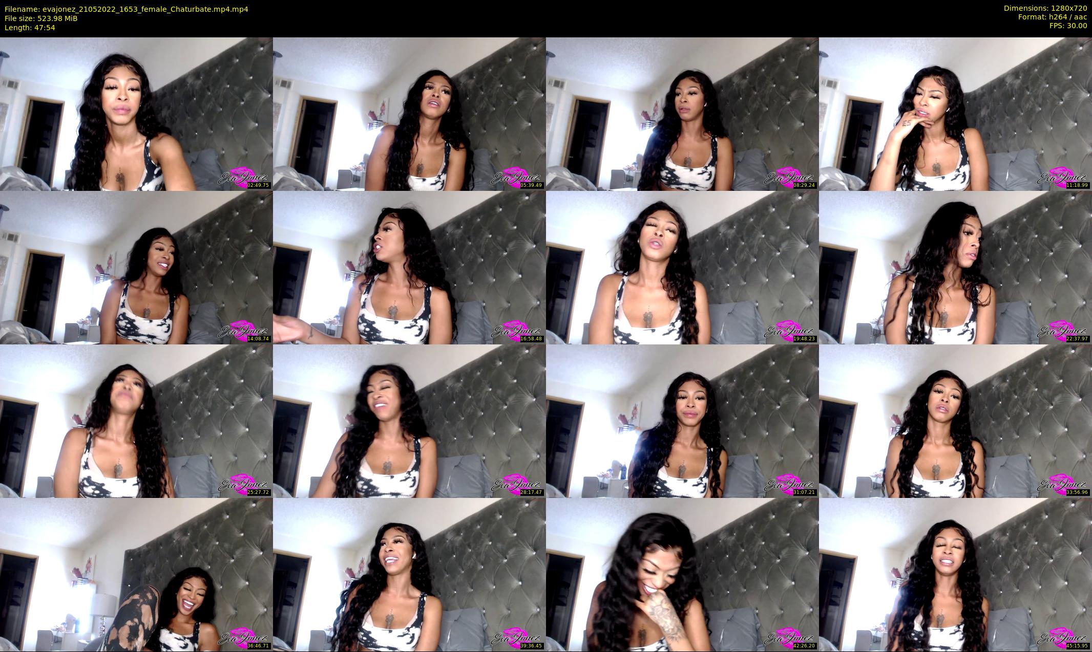 evajonez — 48 minute Chaturbate female cam show recording, 720p, May 21, 2022