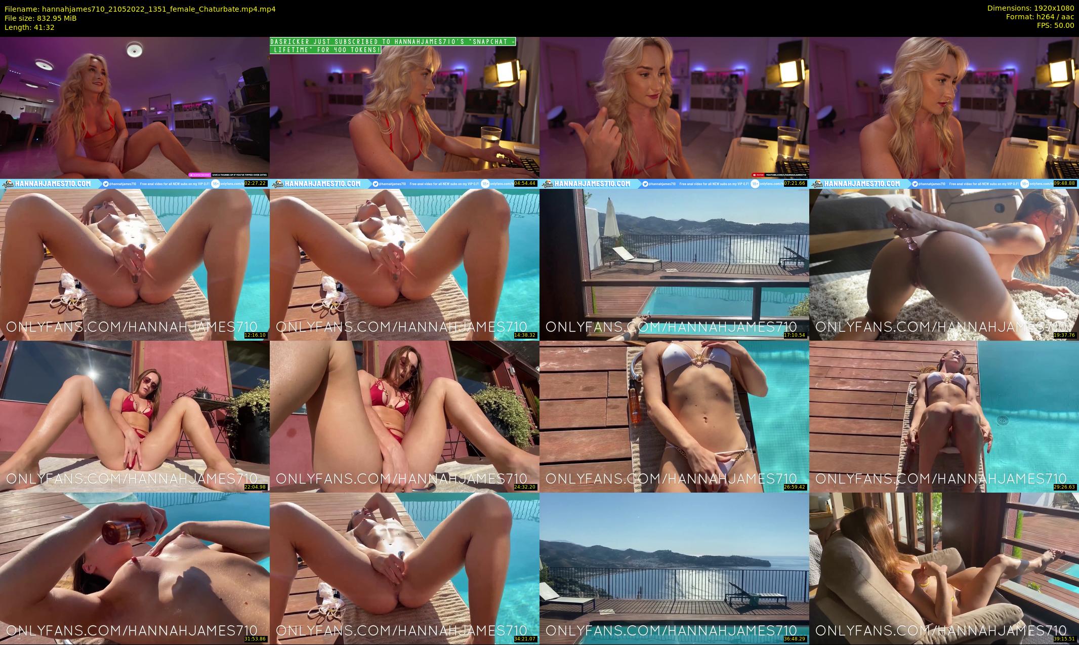 hannahjames710 — 42 minute Chaturbate female cam show recording, 1080p, May 21, 2022