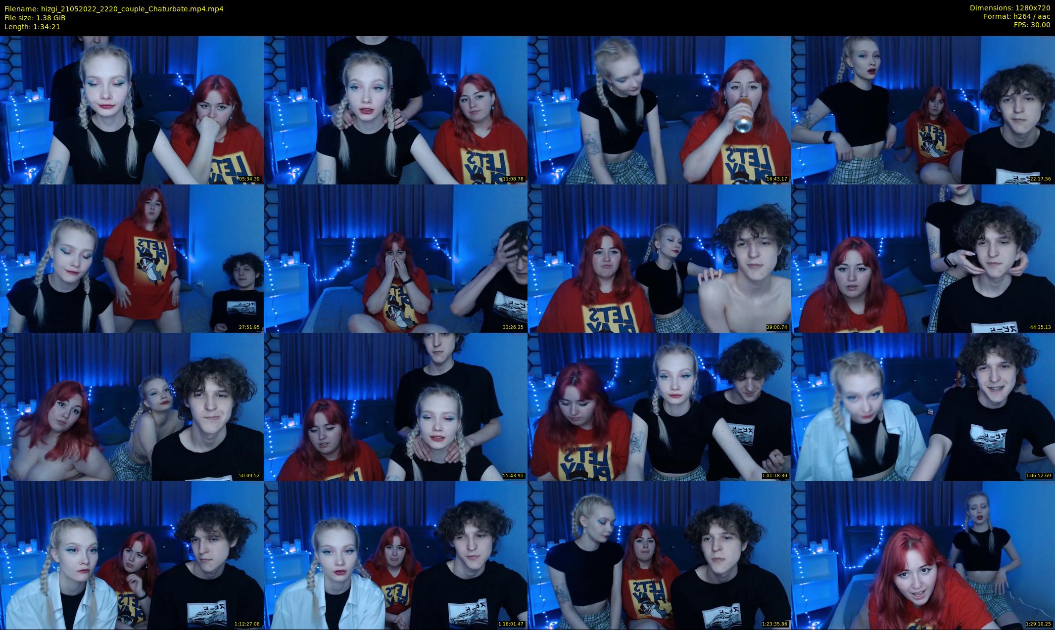 hizgi — 95 minute Chaturbate couple cam show recording, 720p, May 21, 2022