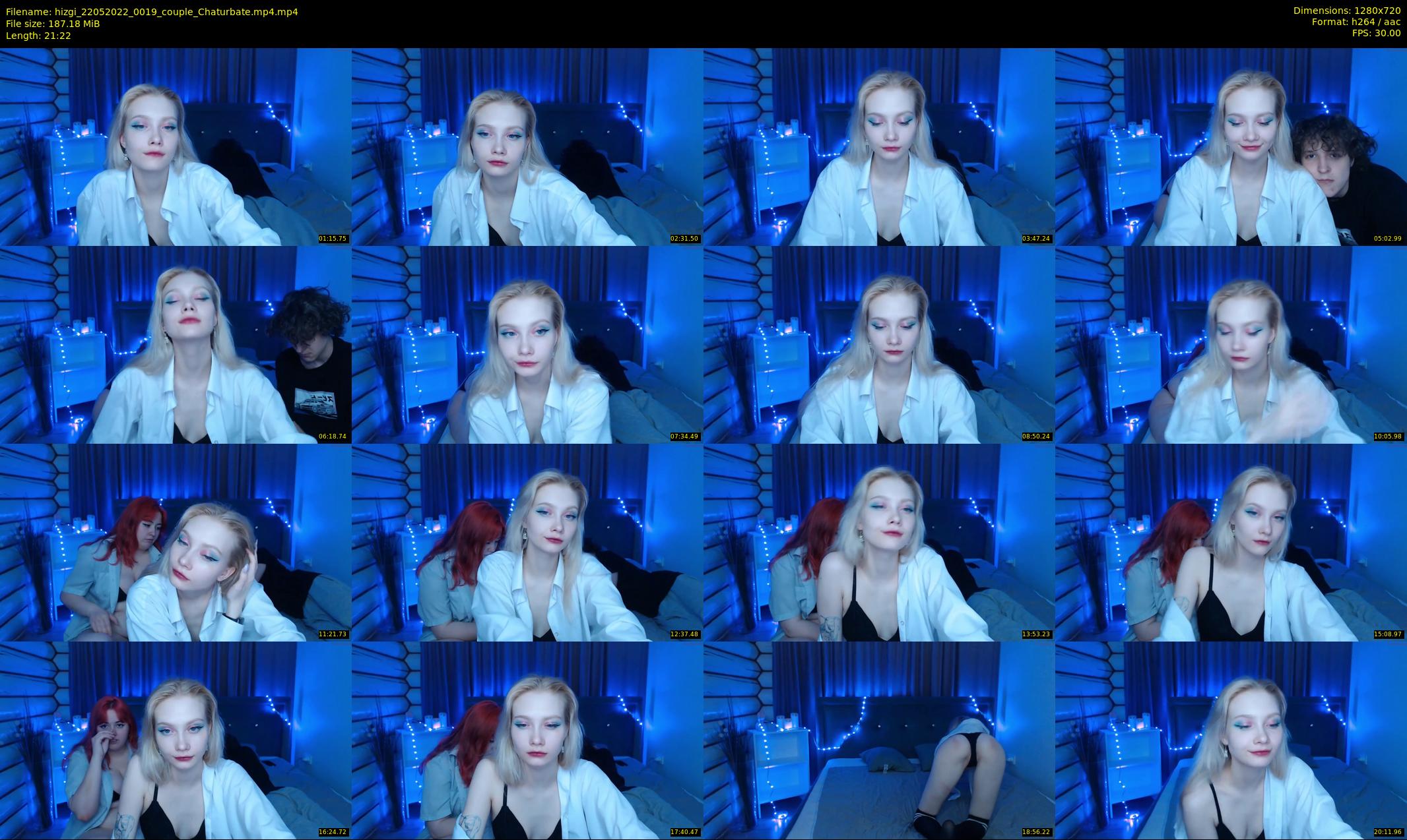 hizgi — 22 minute Chaturbate couple cam show recording, 720p, May 22, 2022